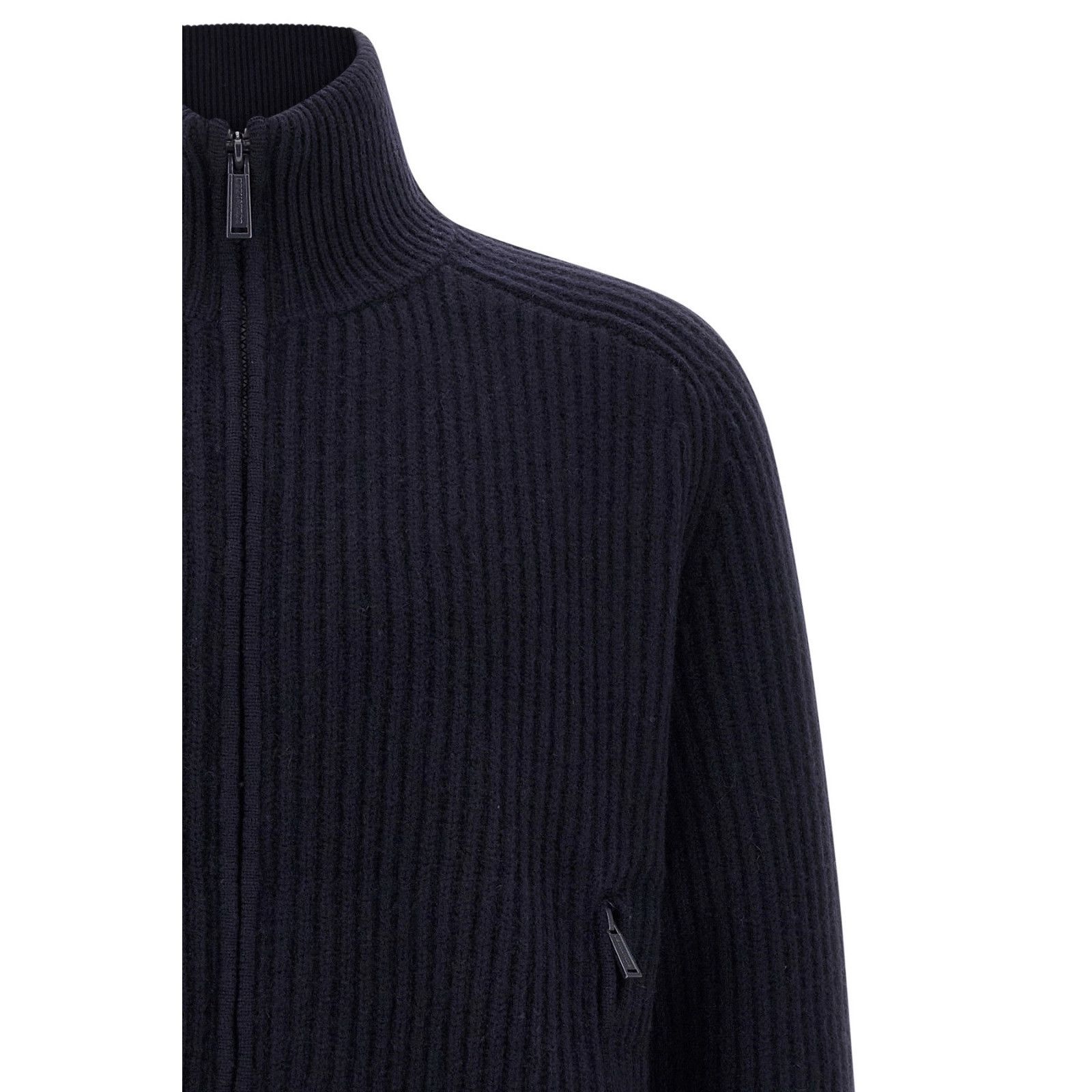 Dsquared2 DSQUARED2 Carded Blue Knit Wool Insert Turtleneck Cardigan N Size US M / EU 48-50 / 2 - 3 Thumbnail