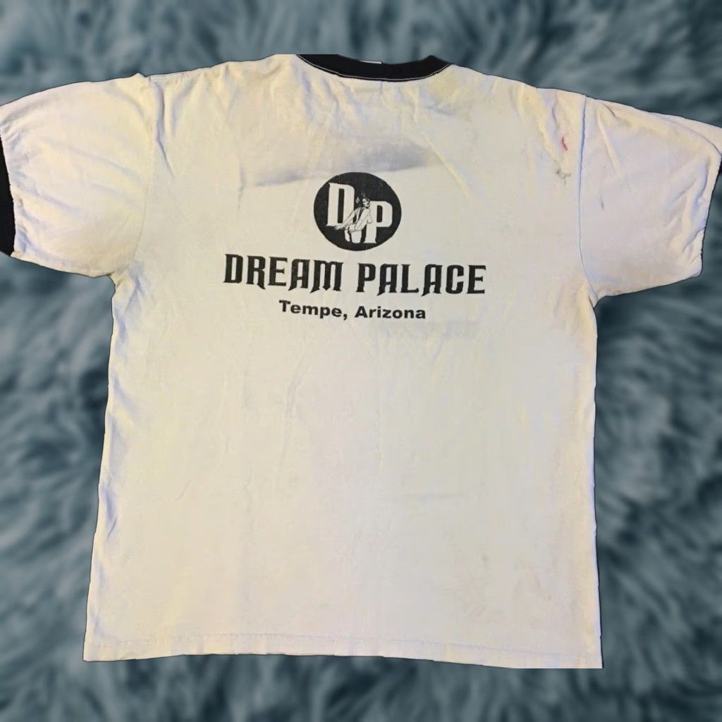 Vintage VINTAGE Dream Palace Strip Club Faded Distressed Ringer Shirt M White 80s Y2K Arizona Mens Size US M / EU 48-50 / 2 - 1 Thumbnail