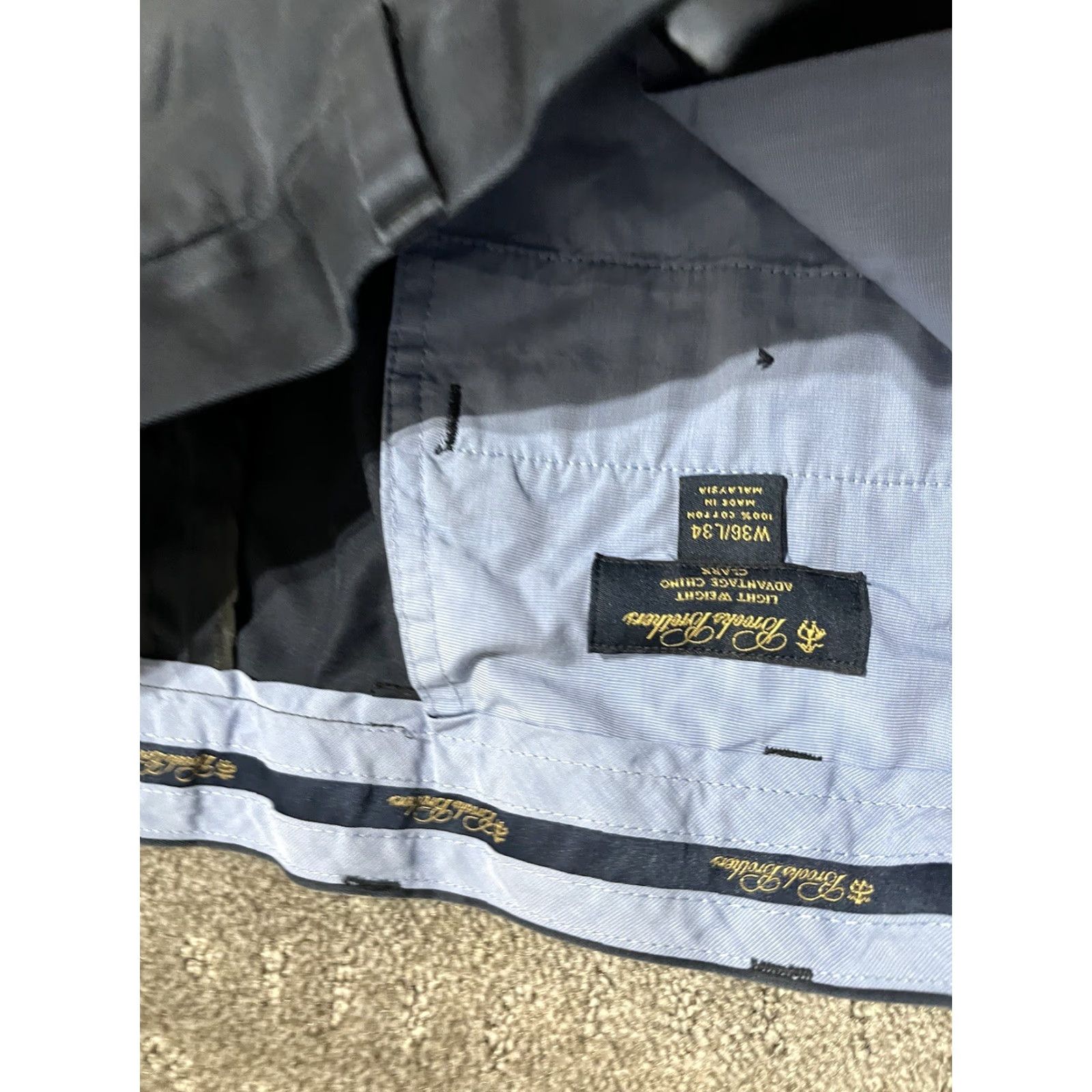 Brooks Brothers BROOKS BROTHERS Lightweight Chino Pants 36x34 Navy Blue Distressed Mens Size US 36 / EU 52 - 5 Thumbnail