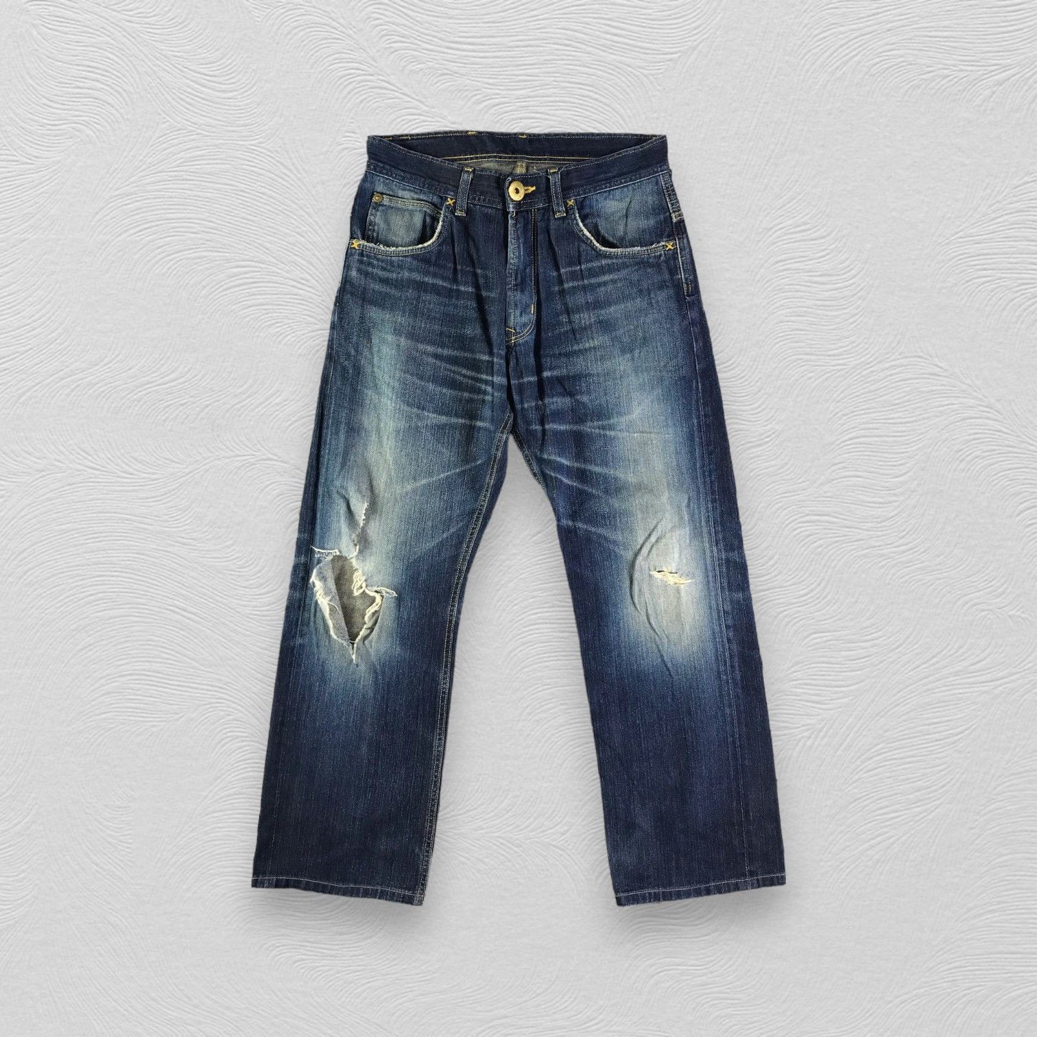 Vintage Lee Jeans Distress Blue Denim KJ2702
