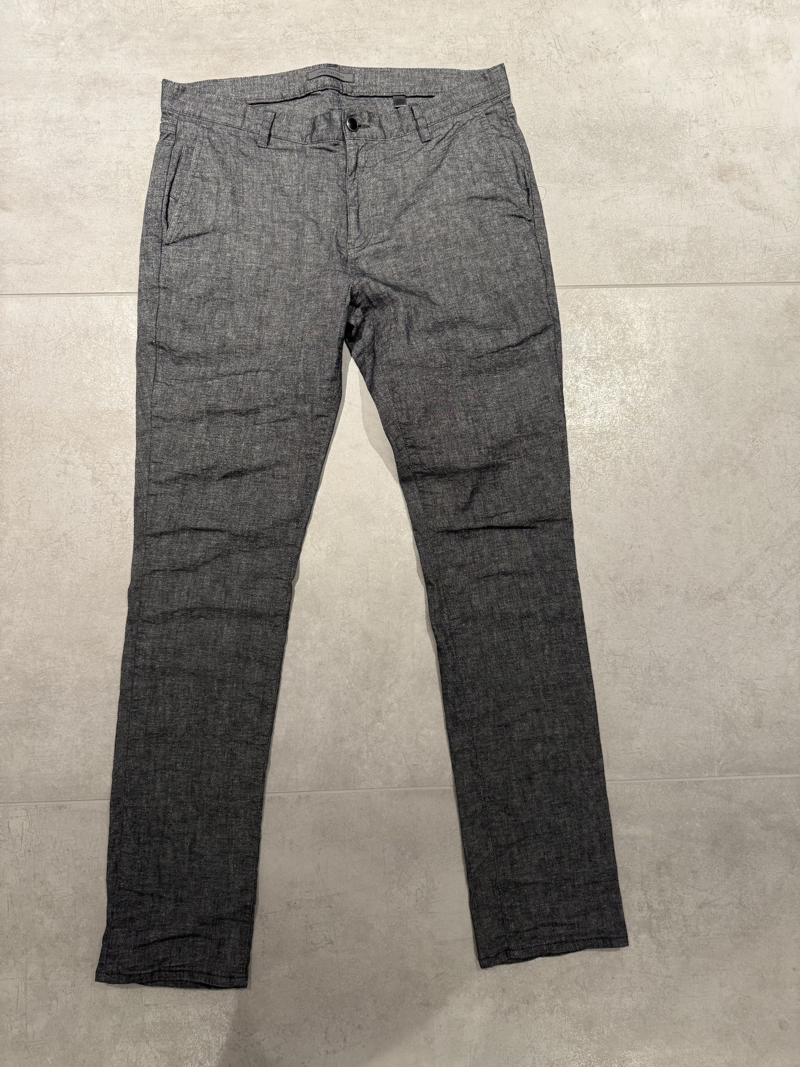 John Varvatos Dark Gray Linen Pants Size US 33 - 1 Thumbnail