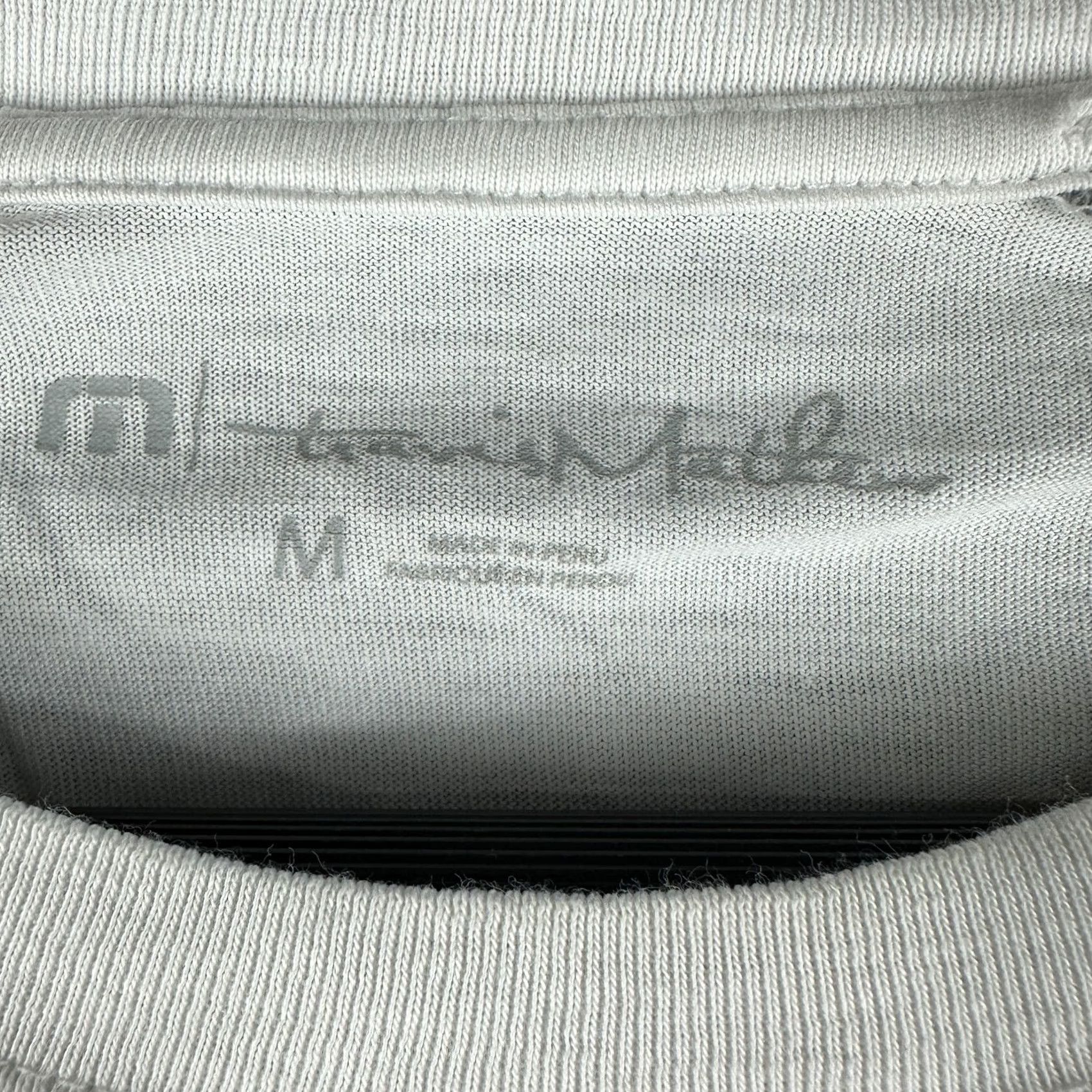 TravisMathew Travis Mathew Tee Shirt Mens Medium Cotton Long Sleeve White Colorblock Shirt Size US M / EU 48-50 / 2 - 4 Thumbnail