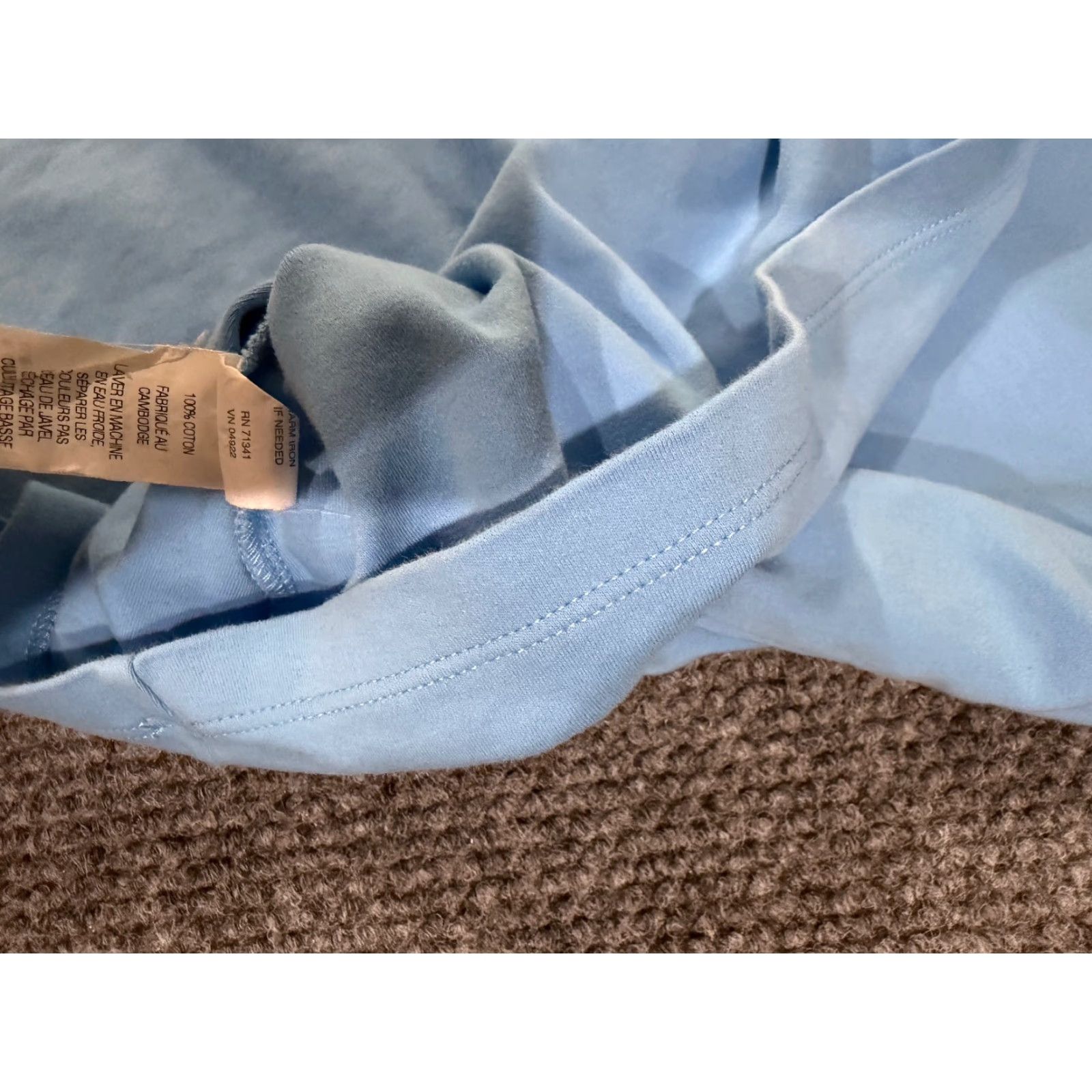 Vintage L.L. Bean Long Sleeve Shirt Womens 3X Blue Cotton Casual Tee Lightweight V-Neck Shirt Women Plus Size T-Shirt Size XXL / US 16-18 / IT 52-54 - 5 Thumbnail