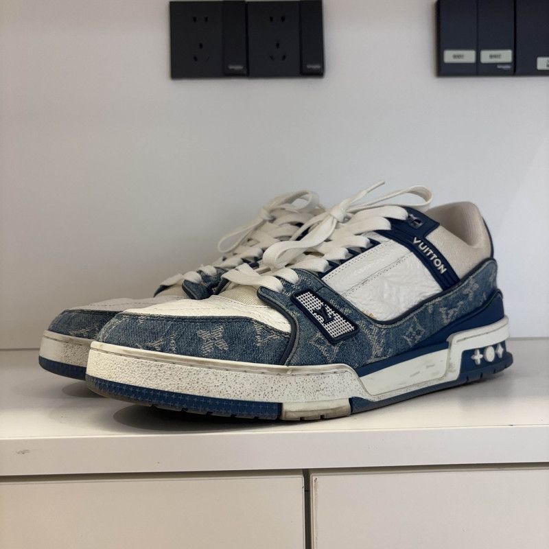 Louis Vuitton Louis Vuitton Denim Low-Top Fashion Sneakers 0079 Size US 10.5 / EU 43-44 - 1 Thumbnail