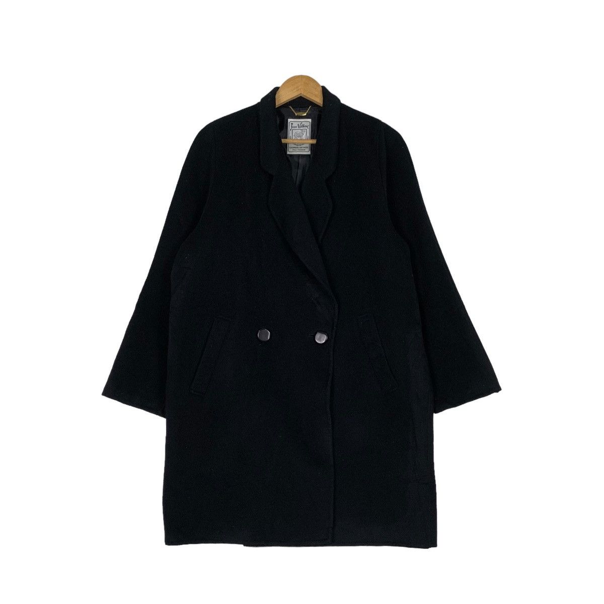 Handmade JEAN VELKONE Hand Made Cashmere & Wool Coat #1074-C49 Size L / US 10 / IT 46 - 1 Thumbnail