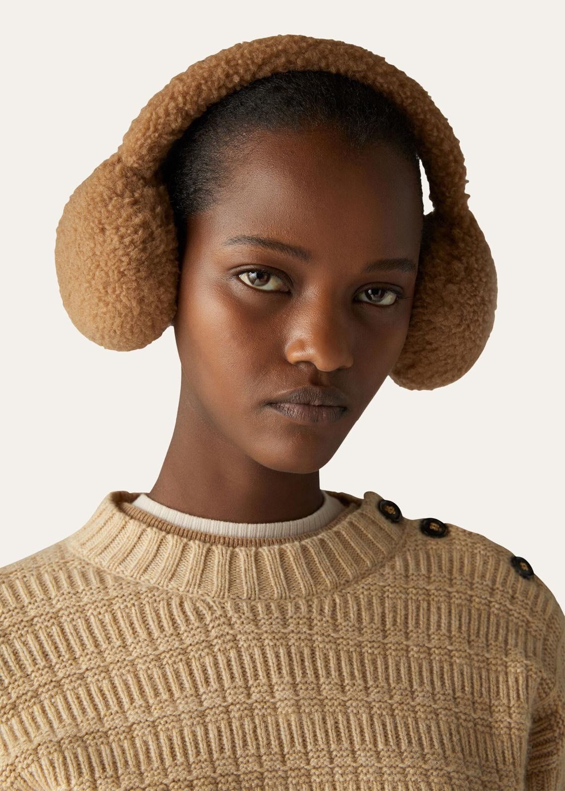 Loro Piana o1srvl11e0325 FAN4625 Size: OS Ear Muffs in Brown Size ONE SIZE - 3 Thumbnail
