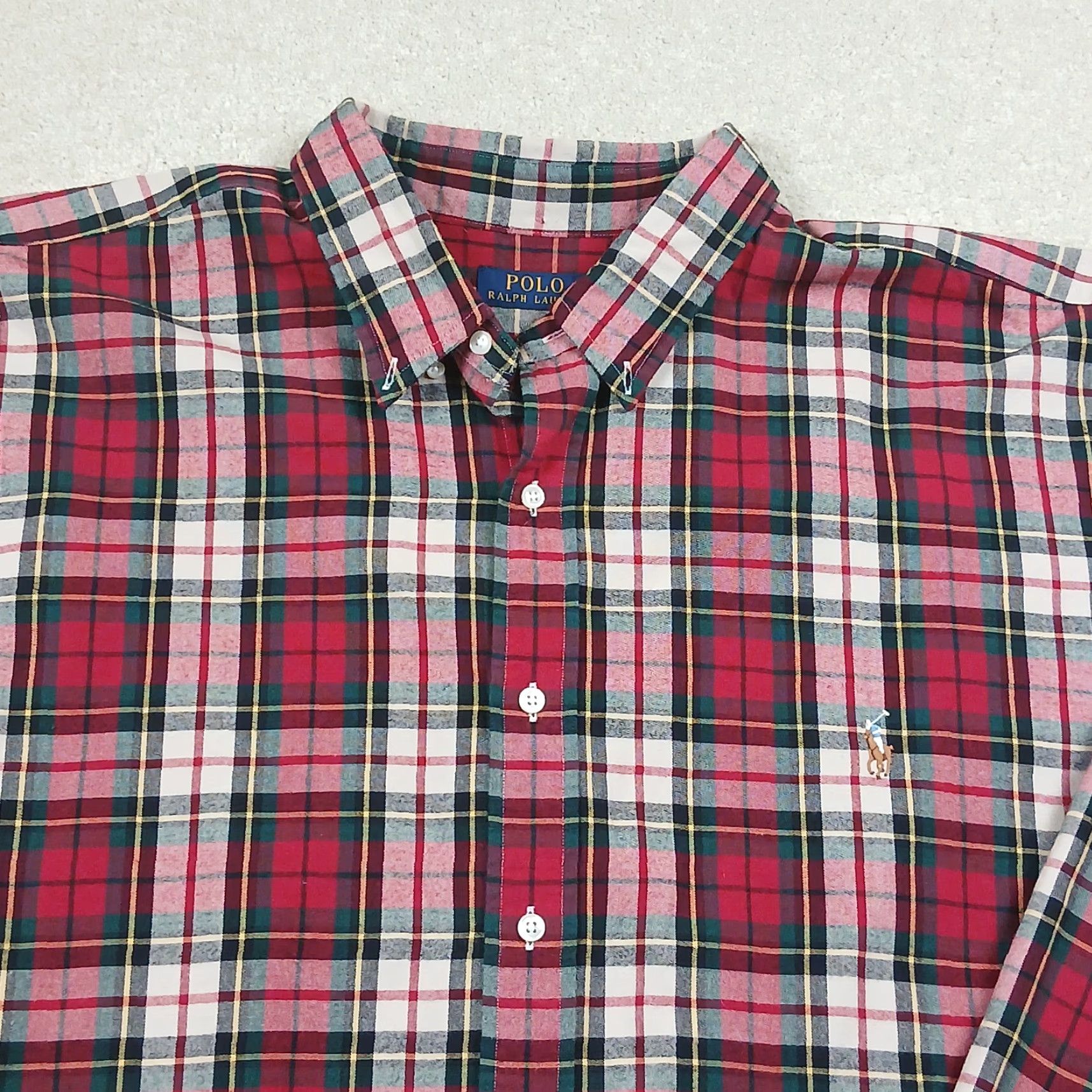 Polo Ralph Lauren Polo Ralph Lauren Button-Up Shirt Mens 3XL Tall Red Plaid Button-Down Classic Size US XXL / EU 58 / 5 - 2 Thumbnail