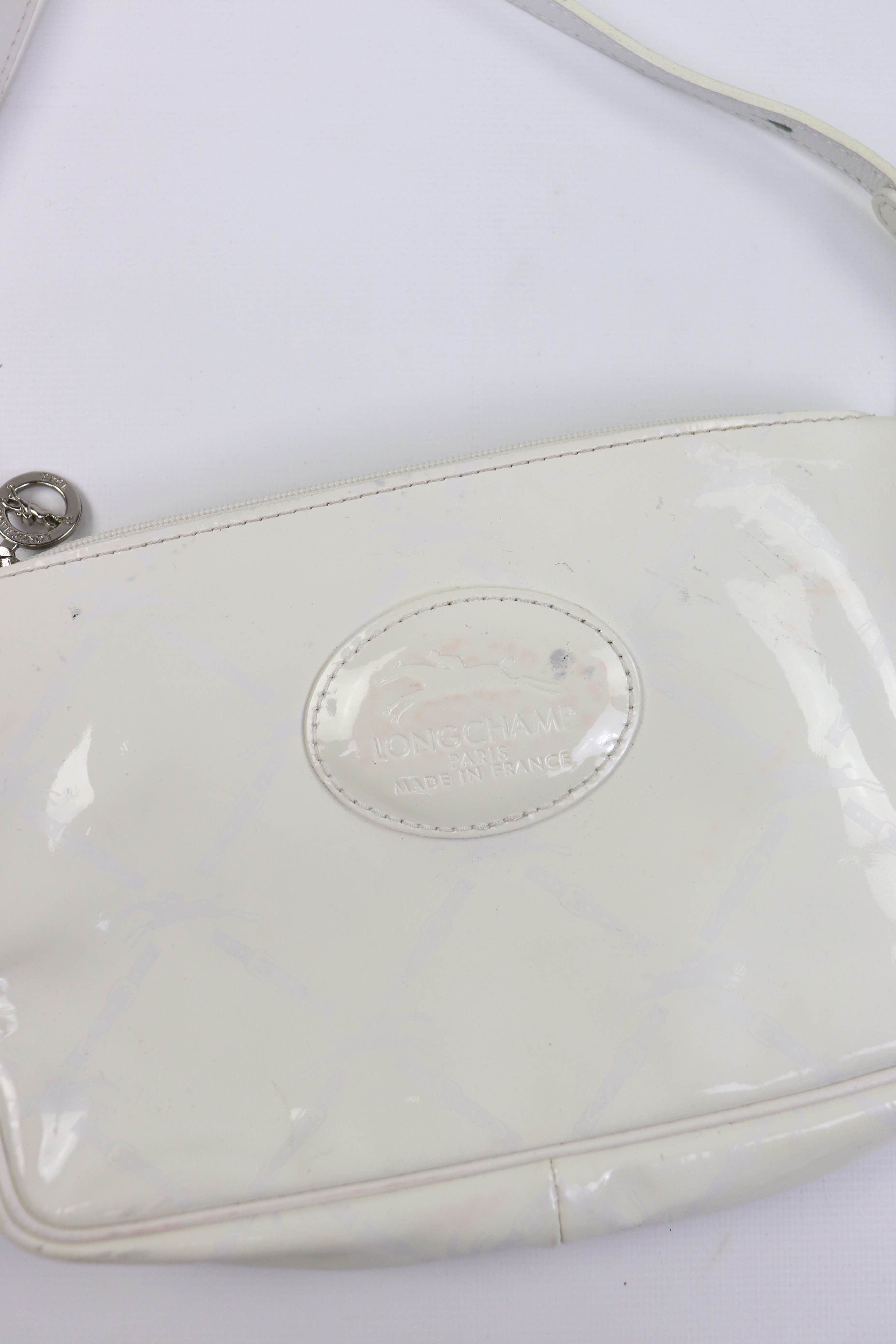 Longchamp Longchamp Paris Vintage Made in France White Mini Hand Bag Size ONE SIZE - 3 Thumbnail