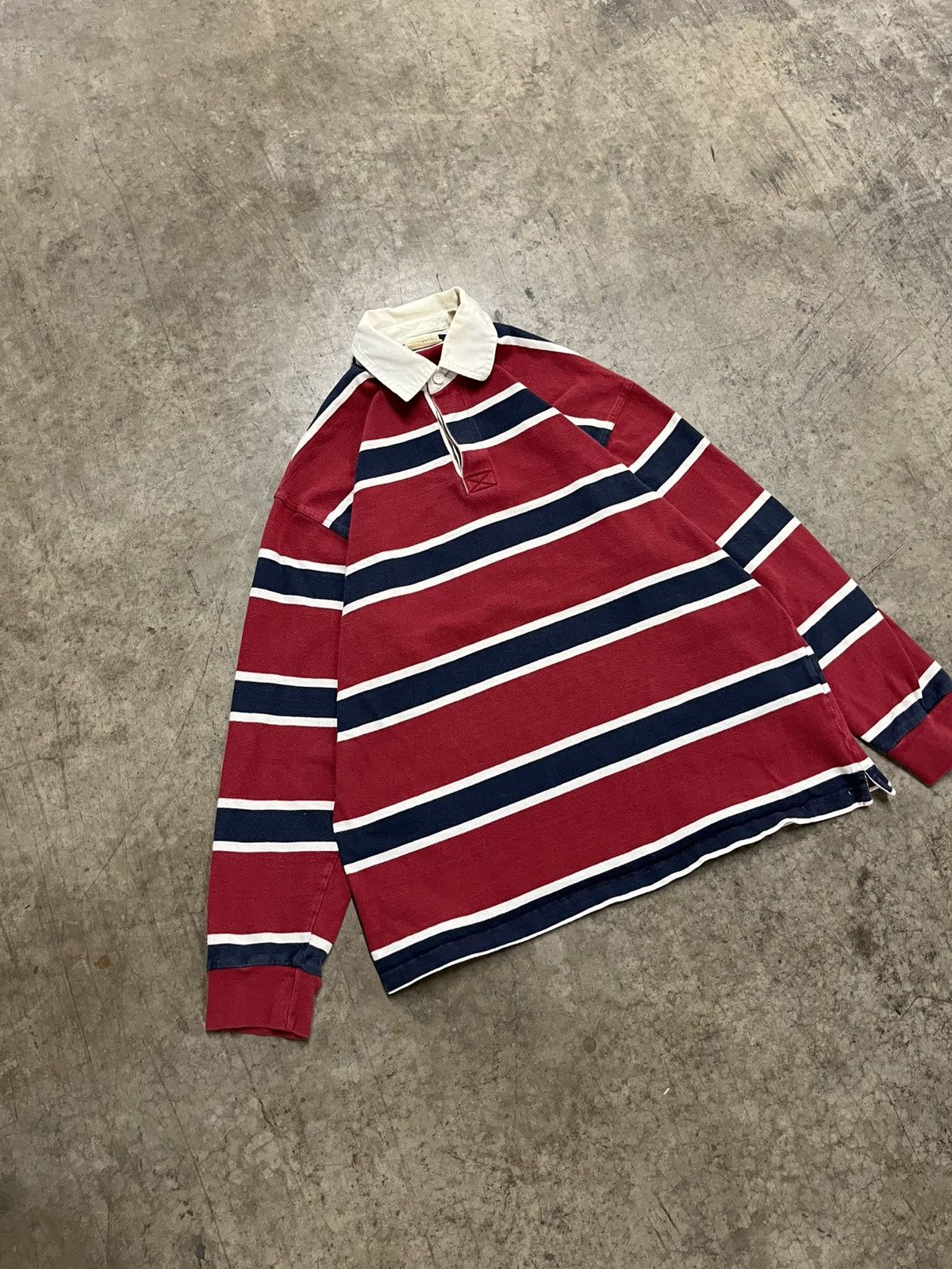 Polo Ralph Lauren × Vintage Rugby vintage stripped longsleeve preppy streetwear hype Size US L / EU 52-54 / 3 - 3 Thumbnail