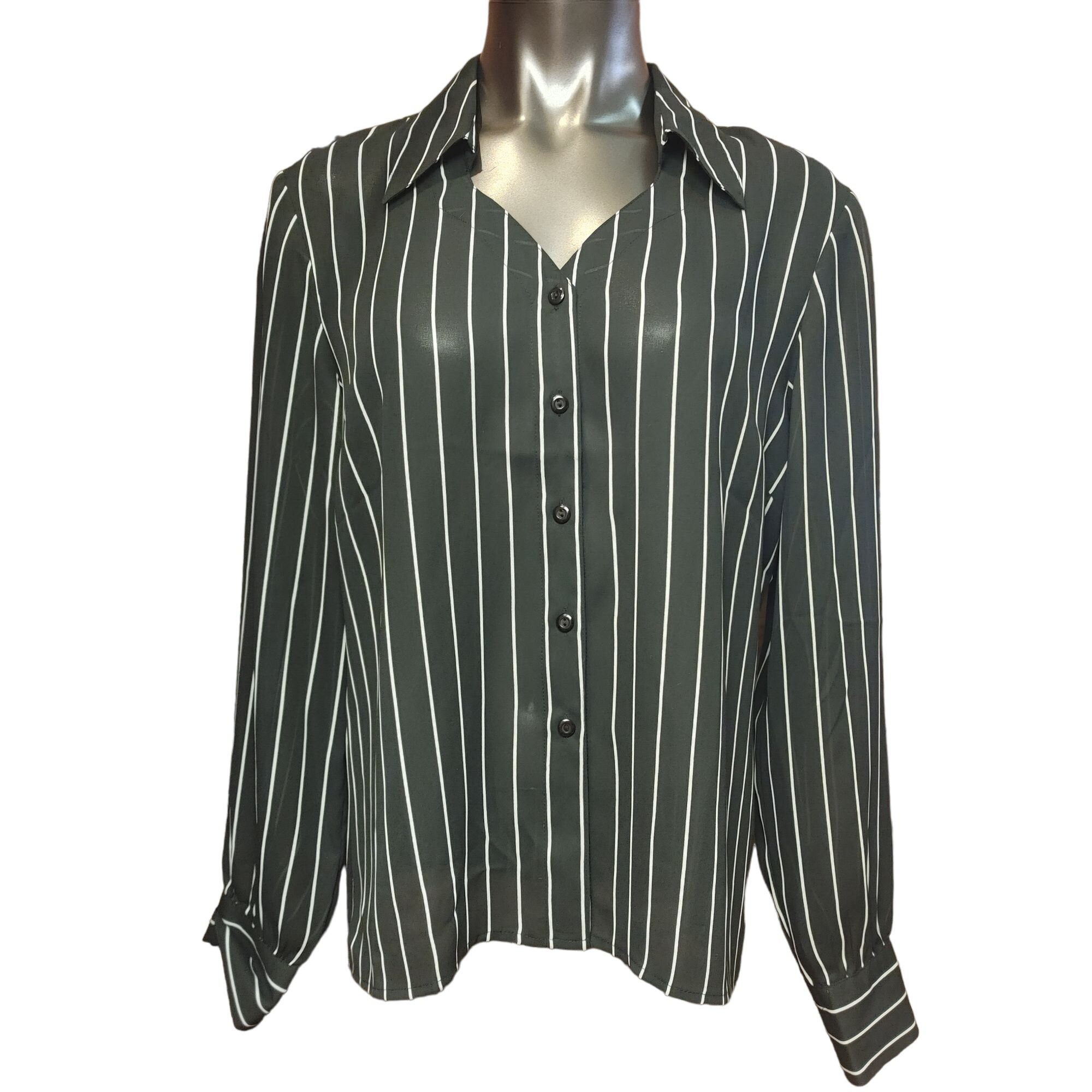 Other Newport News Easy Style Women's Black/White Striped Long Sle Size XXL / US 16-18 / IT 52-54 - 1 Thumbnail