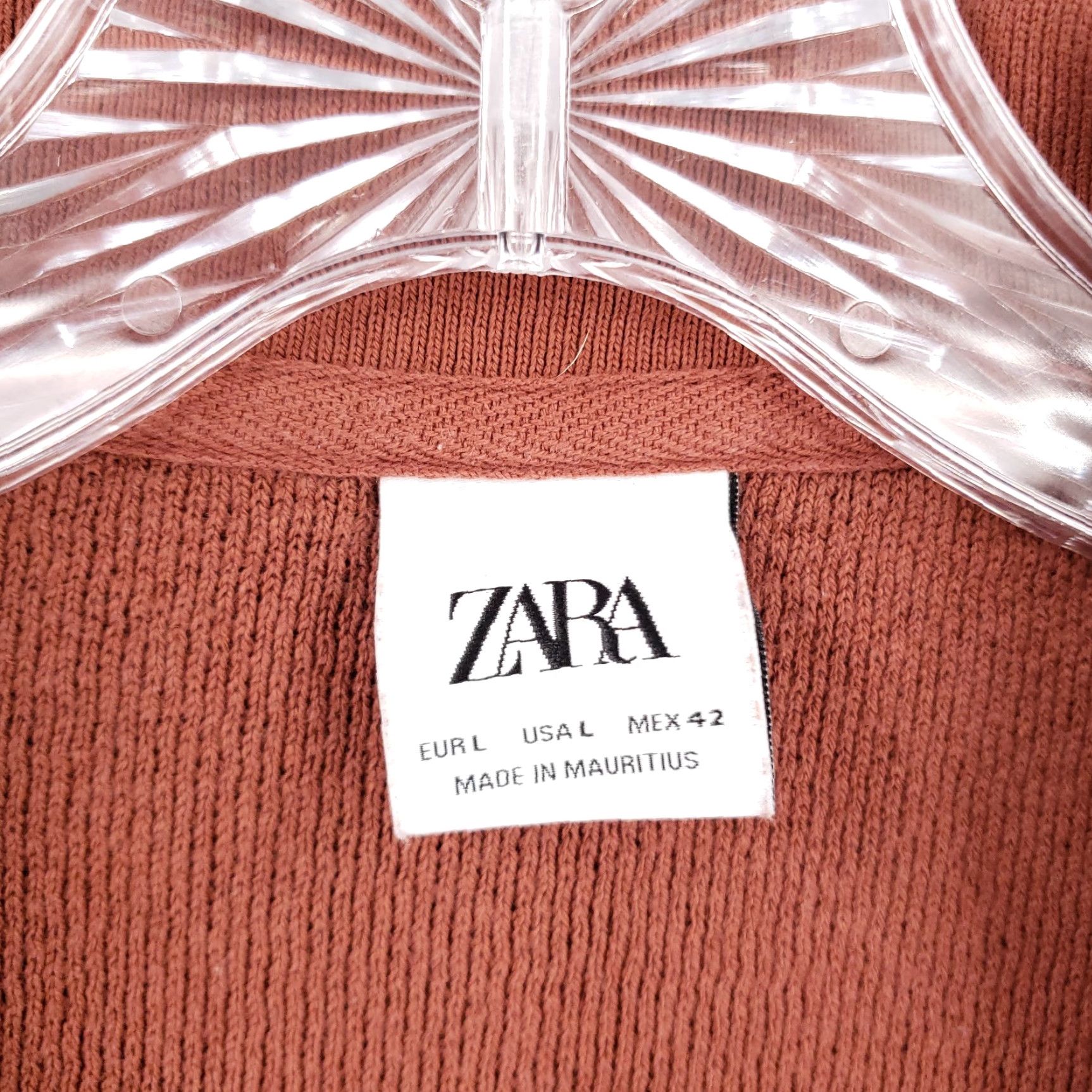 Zara Zara Polo Shirt Mens L Brown Knit Short Sleeve Collared Pullover Polo Shirt Size US L / EU 52-54 / 3 - 6 Thumbnail