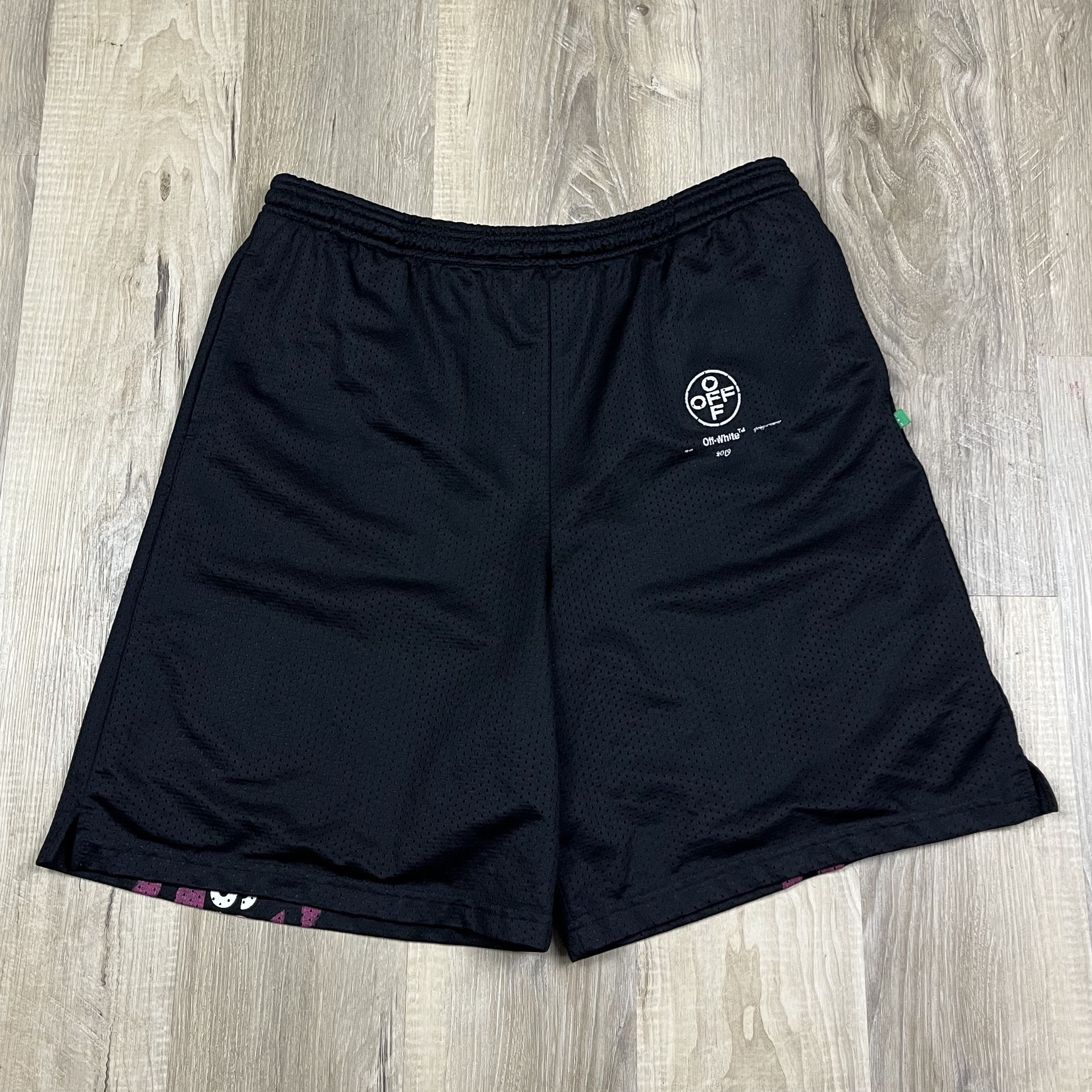 Off-White Off White Impressionism 99 Shorts Black Mesh XL Stencil Size US 32 / EU 48 - 4 Thumbnail