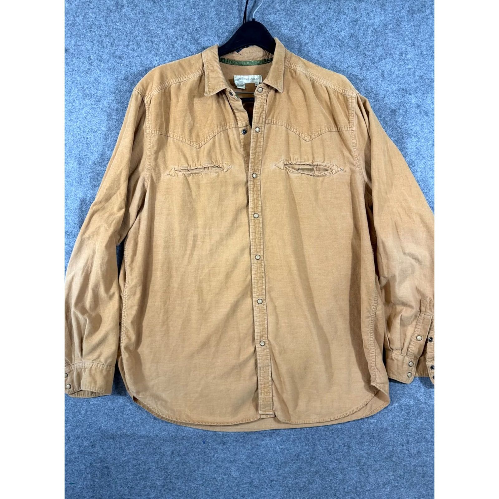 The Territory Ahead Territory Ahead Western Shirt Mens XL Tan Pearl Snap Pocket Long Sleeve Rodeo Size US XL / EU 56 / 4 - 3 Thumbnail