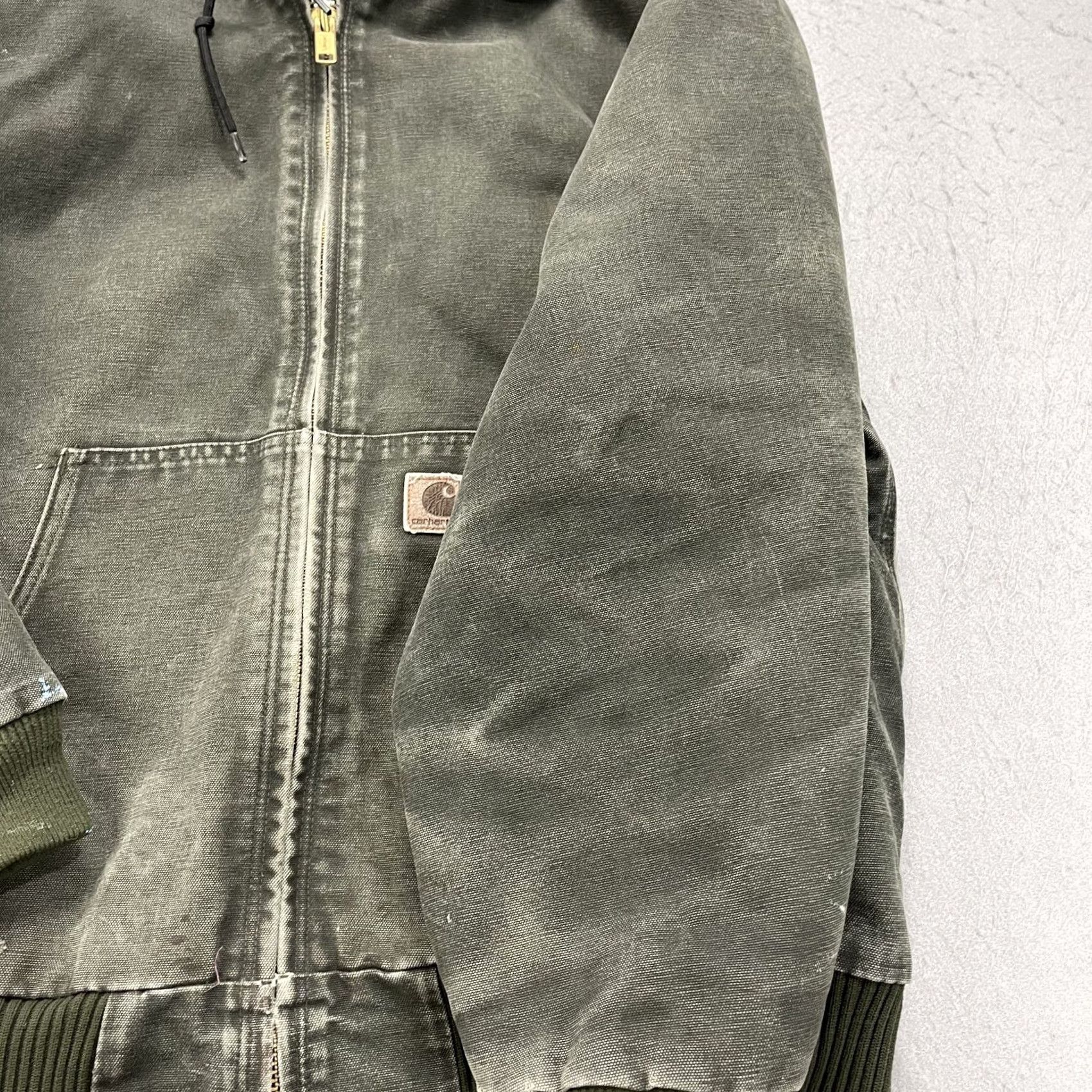 Carhartt VINTAGE Carhartt Jacket Mens XL Green J130 Hooded Distressed Workwear 90s USA Bomber Jacket Mens XS? Size US XL / EU 56 / 4 - 7 Thumbnail