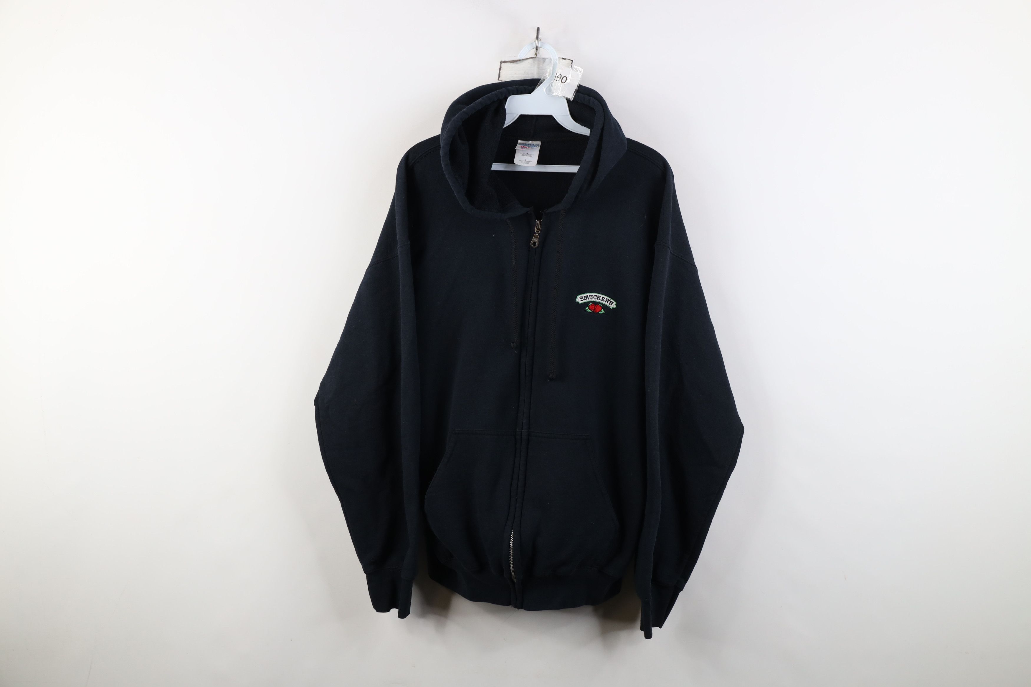 Vintage Vintage 90s Y2K Spell Out Smuckers Jelly Jam Full Zip Hoodie Size US L / EU 52-54 / 3 - 1 Thumbnail