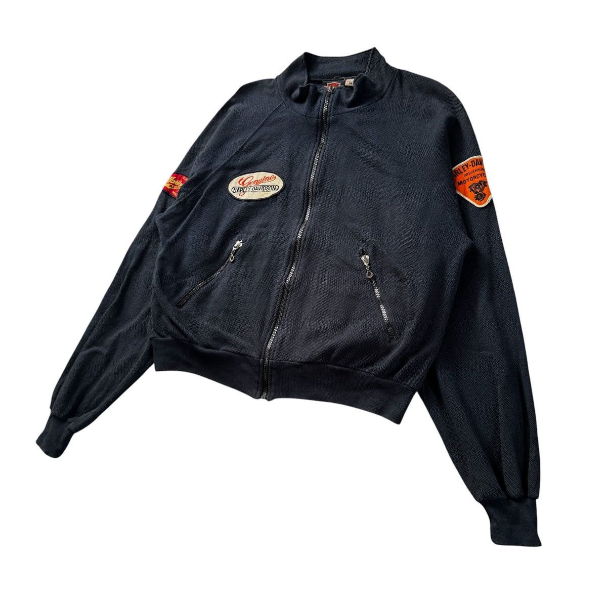 Harley Davidson Vintage Harley Davidson Zip Up Sweatshirt Bomber Jacket Size US M / EU 48-50 / 2 - 2 Thumbnail