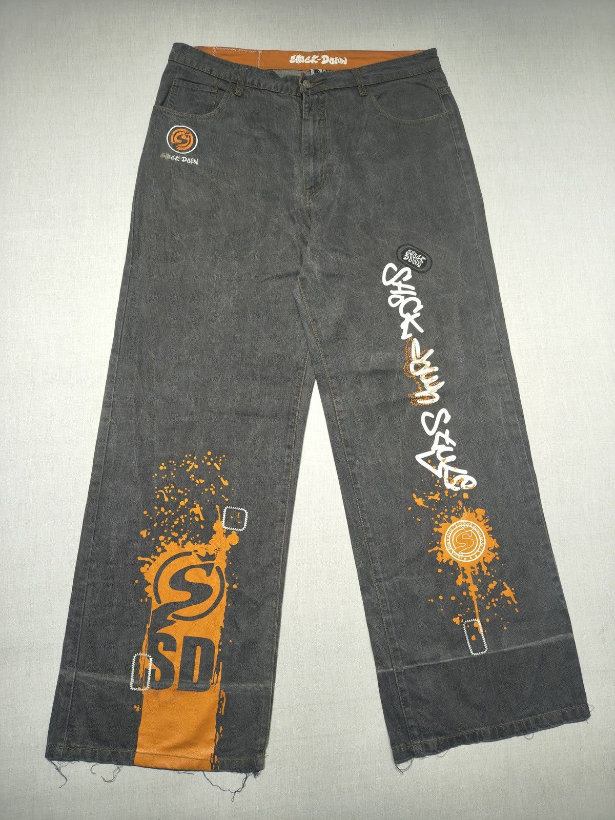 Southpole Y2K CRAZY PRINT BAGGY DENIM JEANS 🛹(014) Size US 38 / EU 54 - 1 Thumbnail