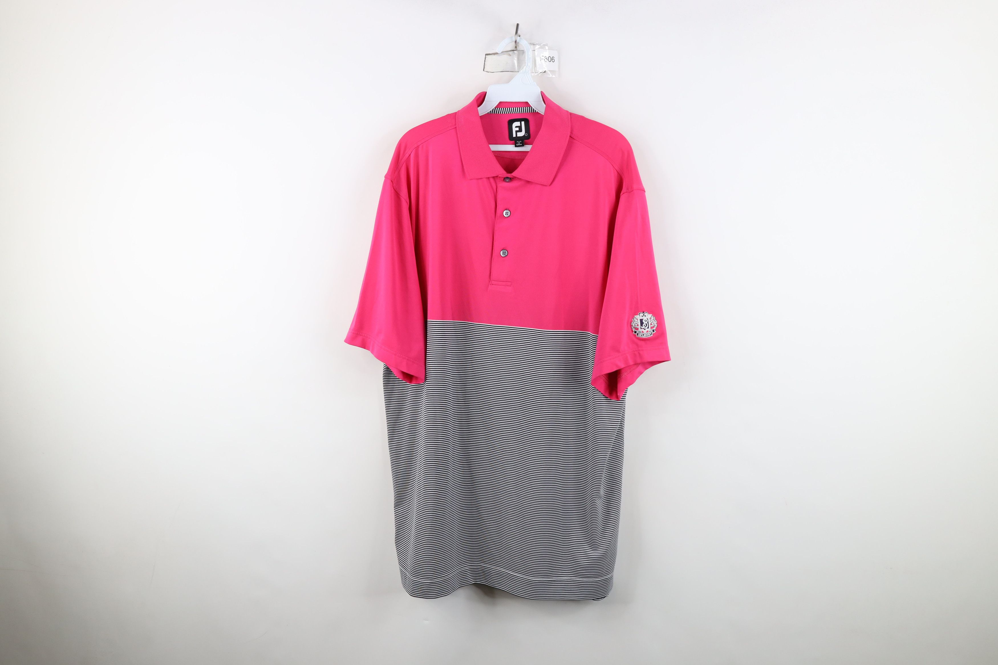 Footjoy FootJoy Striped Color Block Stretch Collared Golf Polo Shirt Size US L / EU 52-54 / 3 - 1 Thumbnail