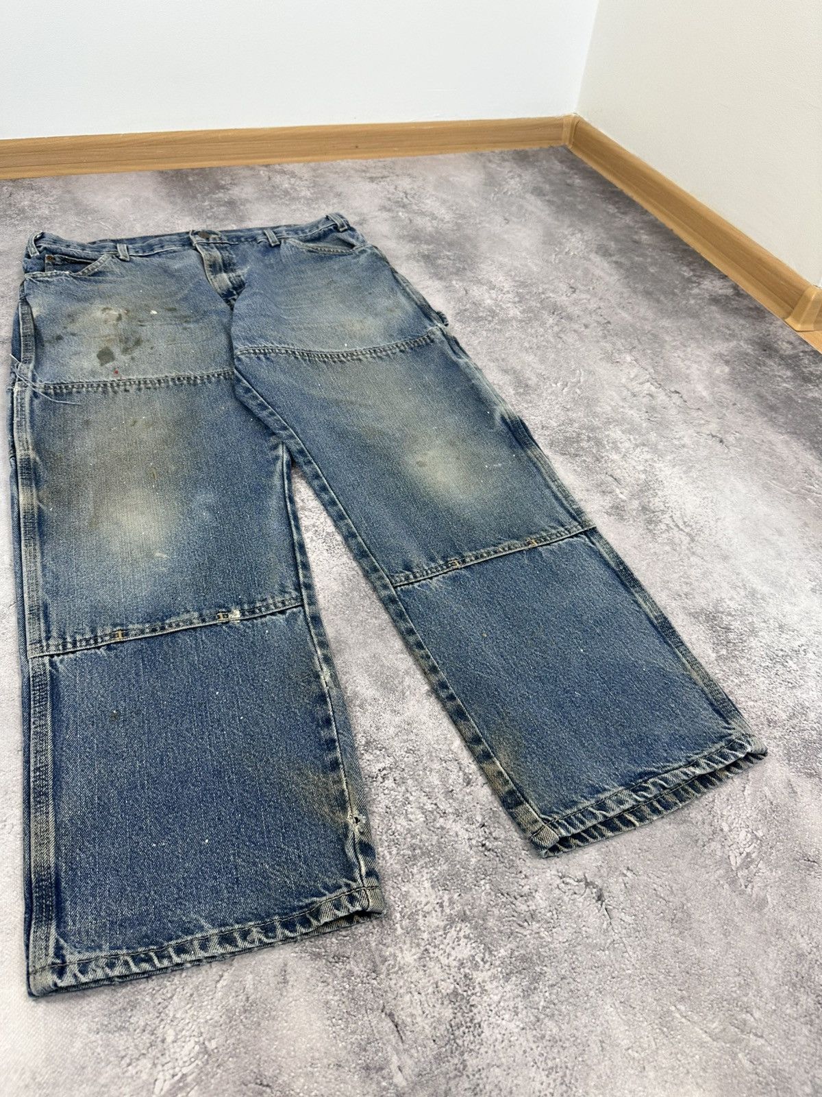 Dickies Vintage Dickies Double Knee Distressed USA Baggy Work Pants Size US 36 / EU 52 - 3 Thumbnail