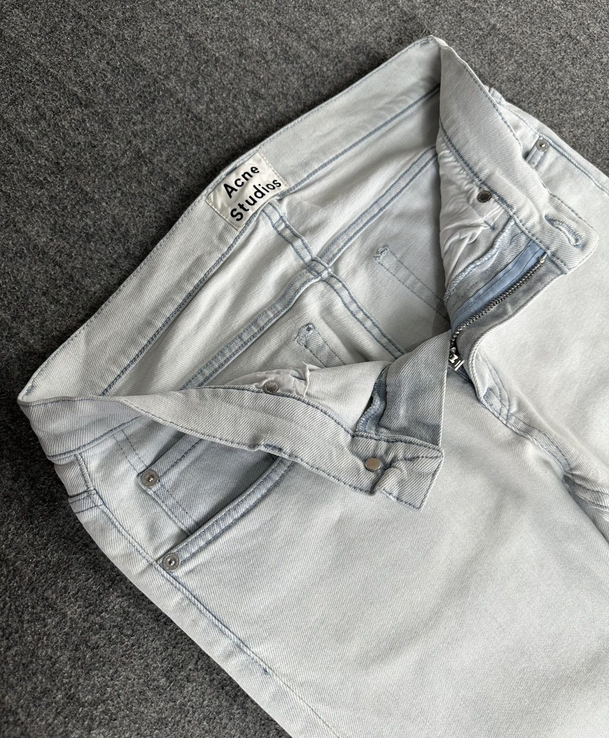 Acne Studios Acne Studios - Ace Bleached Denim Jeans - Slim Fit Size US 32 / EU 48 - 7 Thumbnail