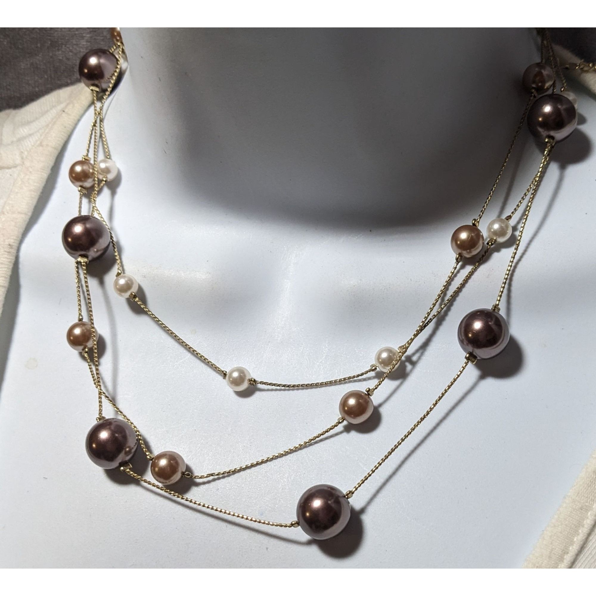 Other Roman Multilayer Floating Pearl Necklace Size ONE SIZE - 8 Thumbnail