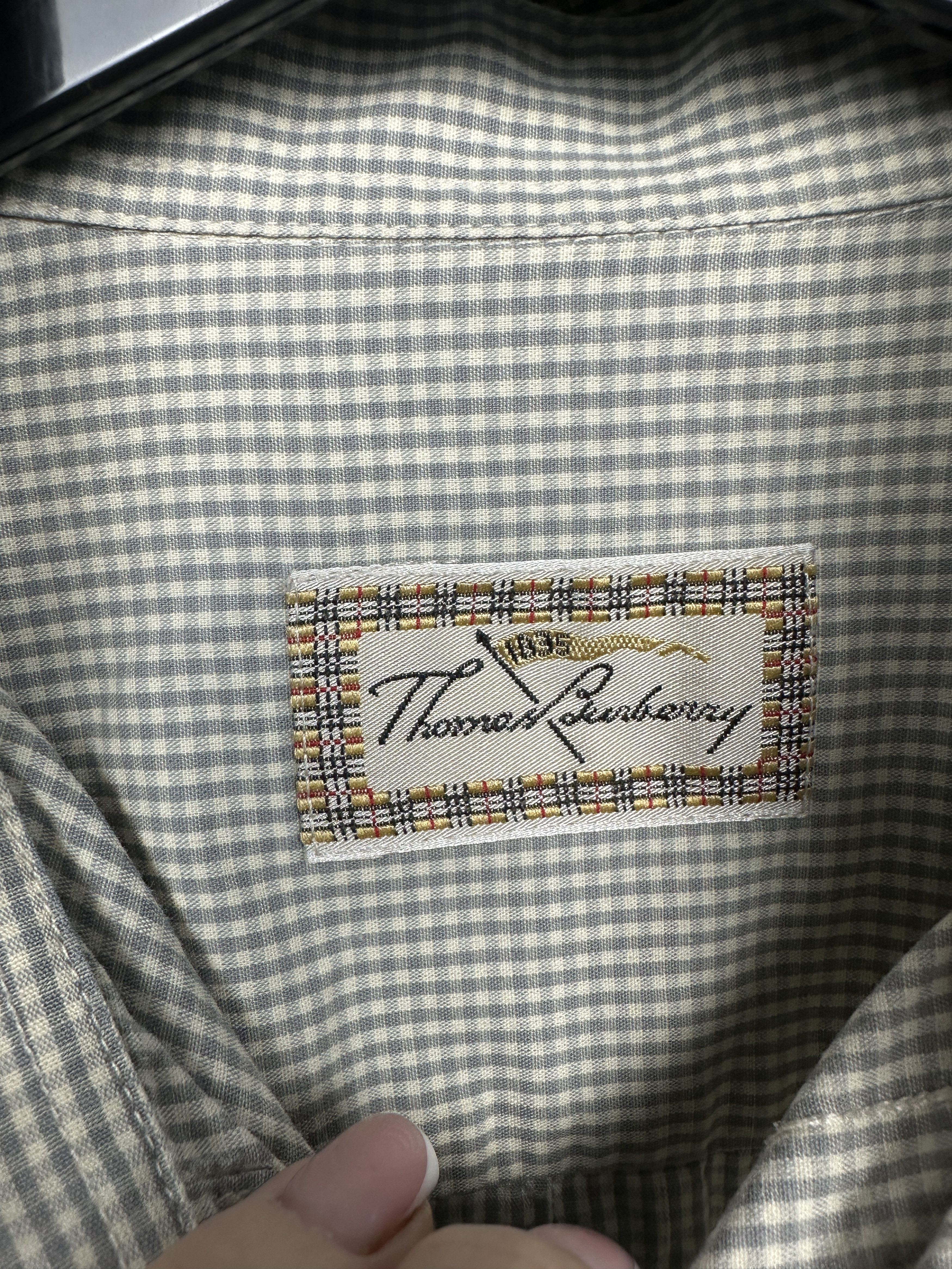 Burberry Thomas Burberry Mens Long Sleeve Check Shirt Size US M / EU 48-50 / 2 - 4 Thumbnail
