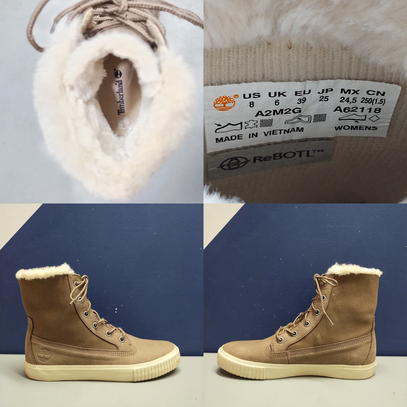 Timberland Timberland Skyla Bay Winter Boots Womens Size US 8 White & Brown Round Toe Lace Up Size US 8 / IT 38 - 8 Thumbnail
