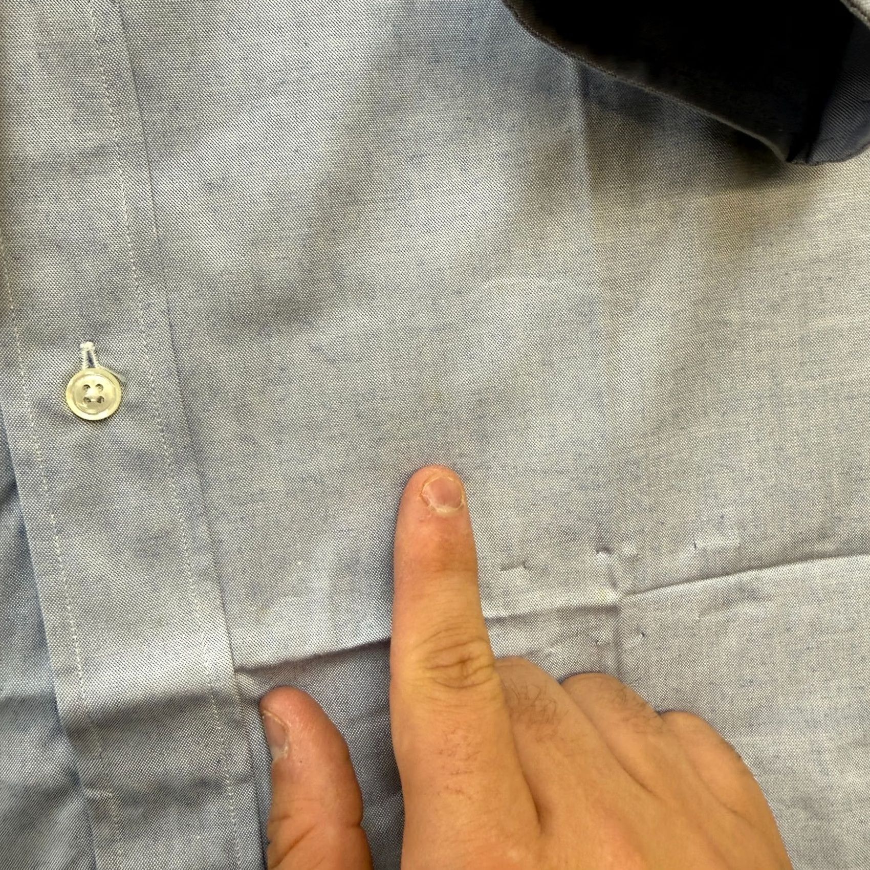 Chaps Chaps Shirt Mens 15.5 Blue Cotton Oxford Button Down 90s VTG Classic Dress Shirt Size US L / EU 52-54 / 3 - 5 Thumbnail