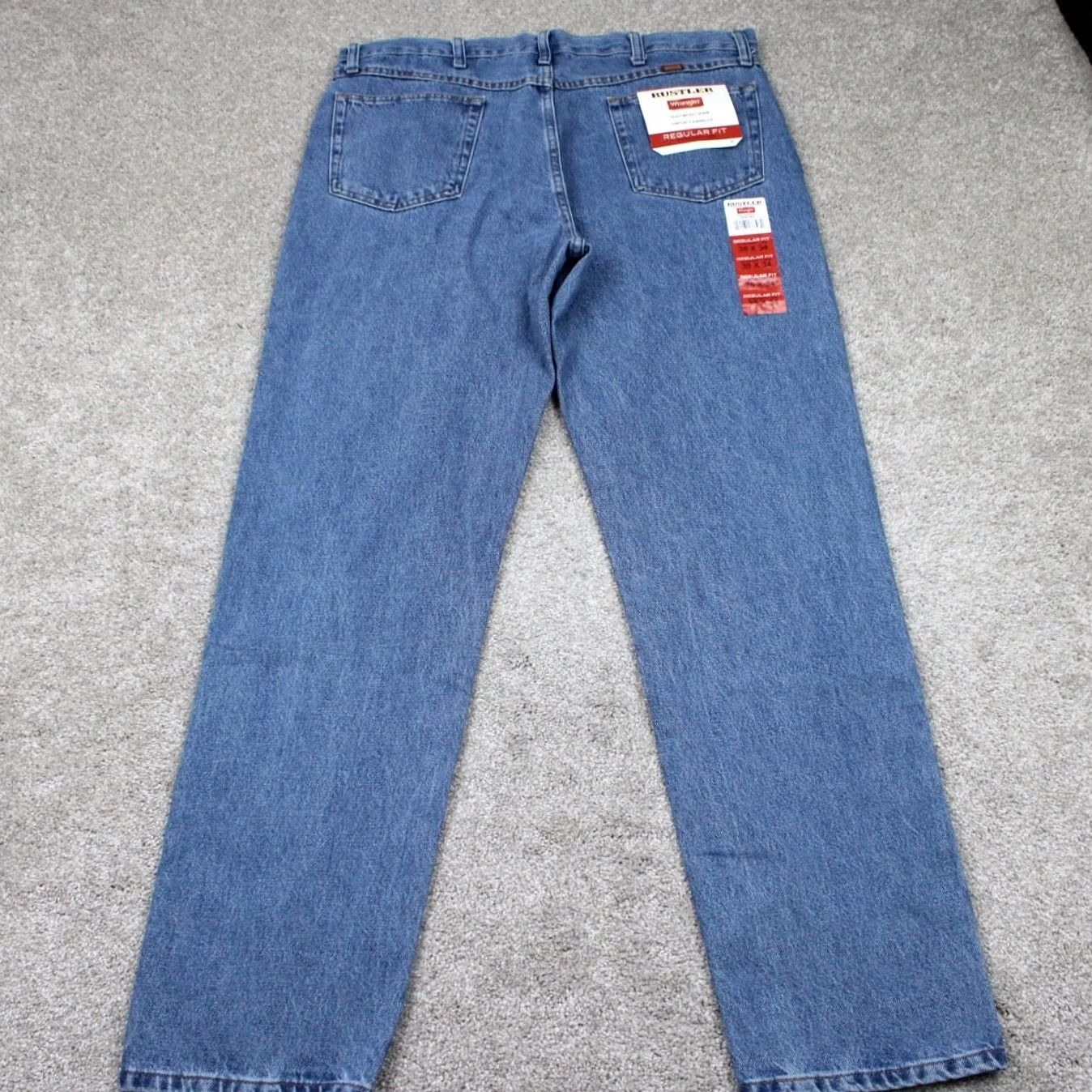 Wrangler Wrangler Rustler Jeans NWT Men 38x34 Blue Regular Fit Heavyweight Denim Straight Size US 38 / EU 54 - 6 Thumbnail