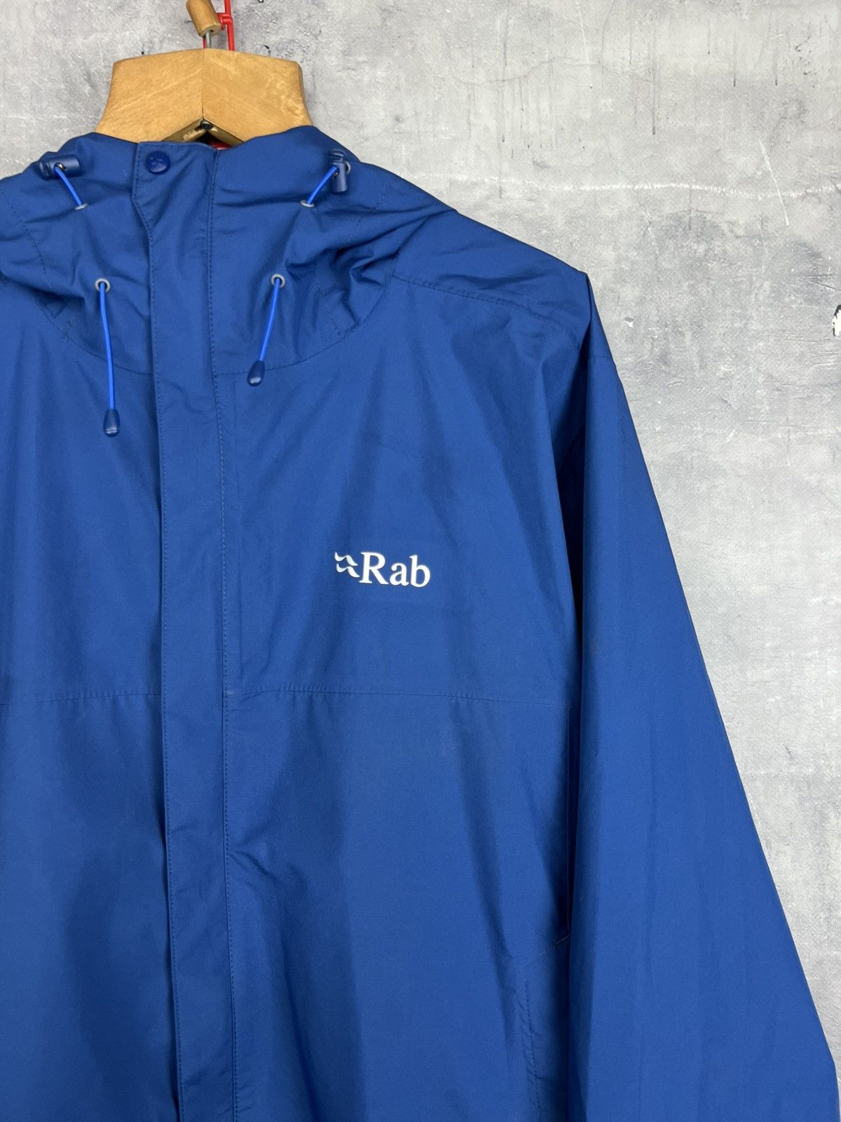 Rab RAB Men's Downpour Eco Hooded Jacket Blue Size XL Size US XL / EU 56 / 4 - 7 Thumbnail