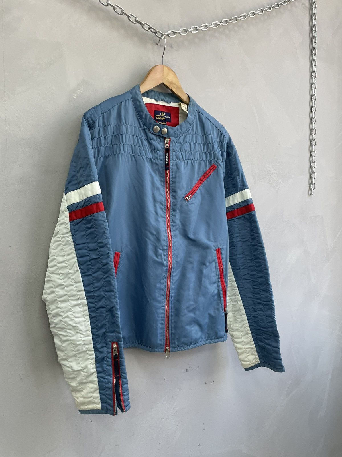 Energie Energie nylon racing moto jacket cropped y2k Size US XL / EU 56 / 4 - 2 Thumbnail