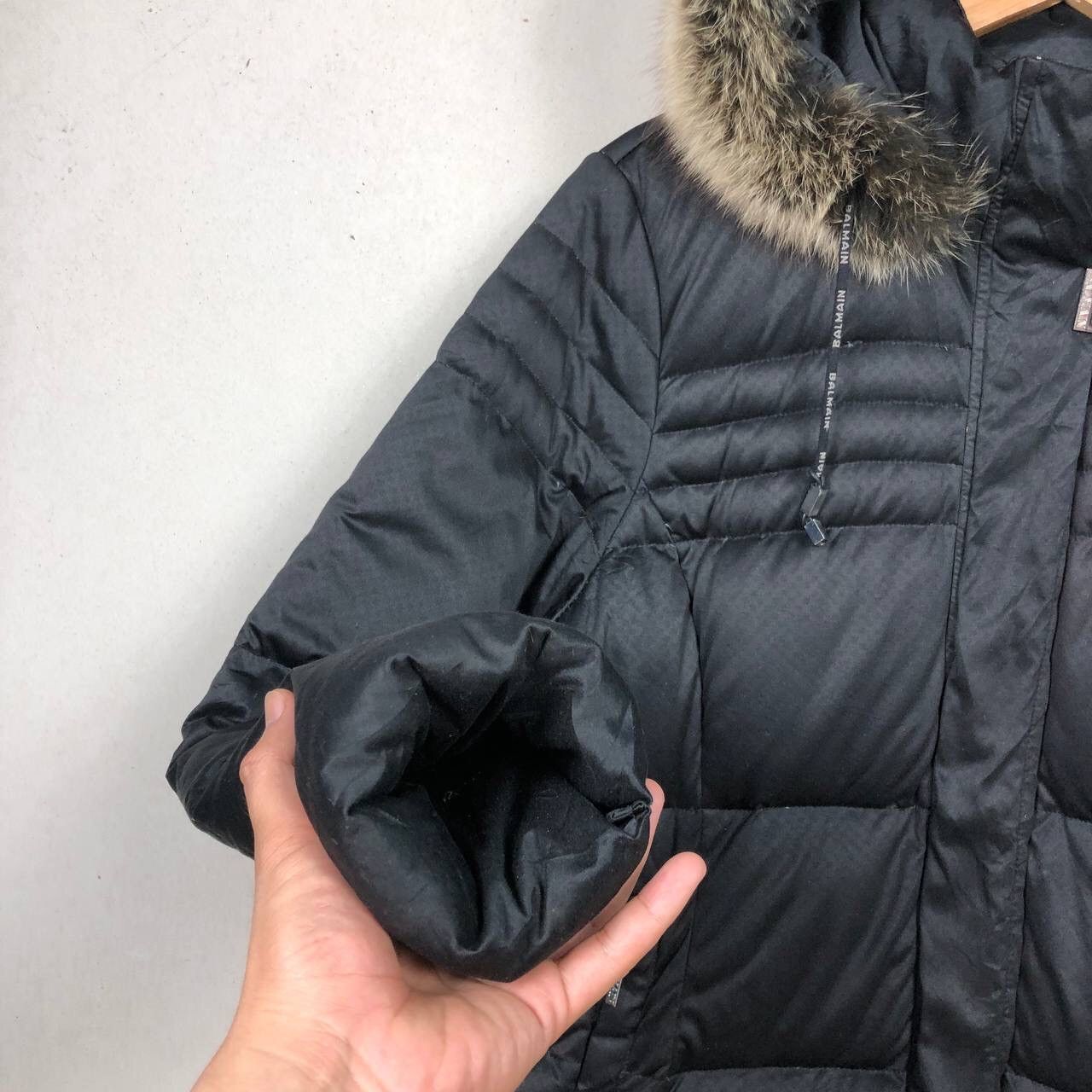 Balmain BALMAIN Faux Fur Down Black Jacket Size US L / EU 52-54 / 3 - 11 Thumbnail