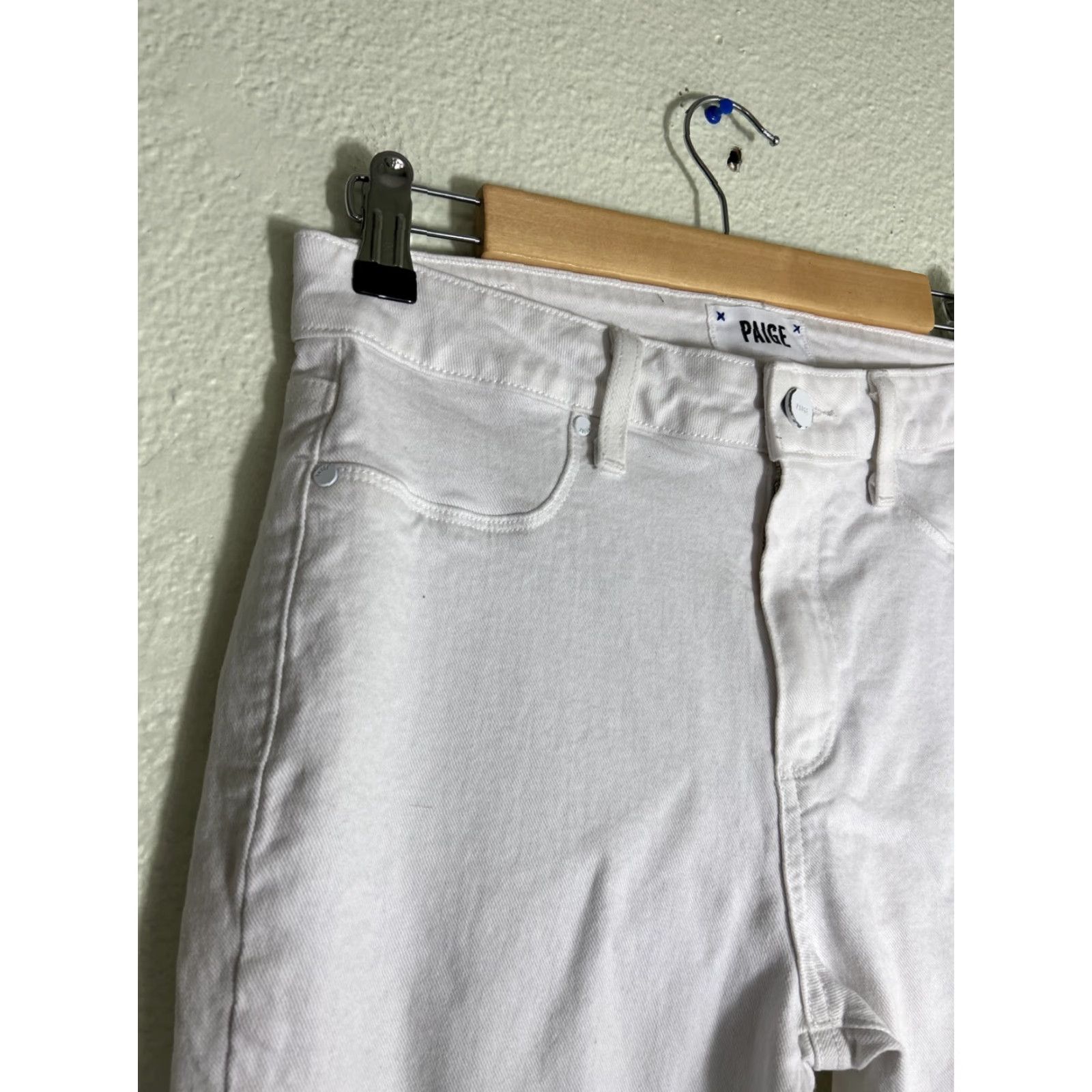 Paige Paige Hoxton Jeans Womens 28 White Ankle Pants 28x28 Reg Size Womens Jeans White Ankle 90s? Size 28" / US 6 / IT 42 - 4 Thumbnail