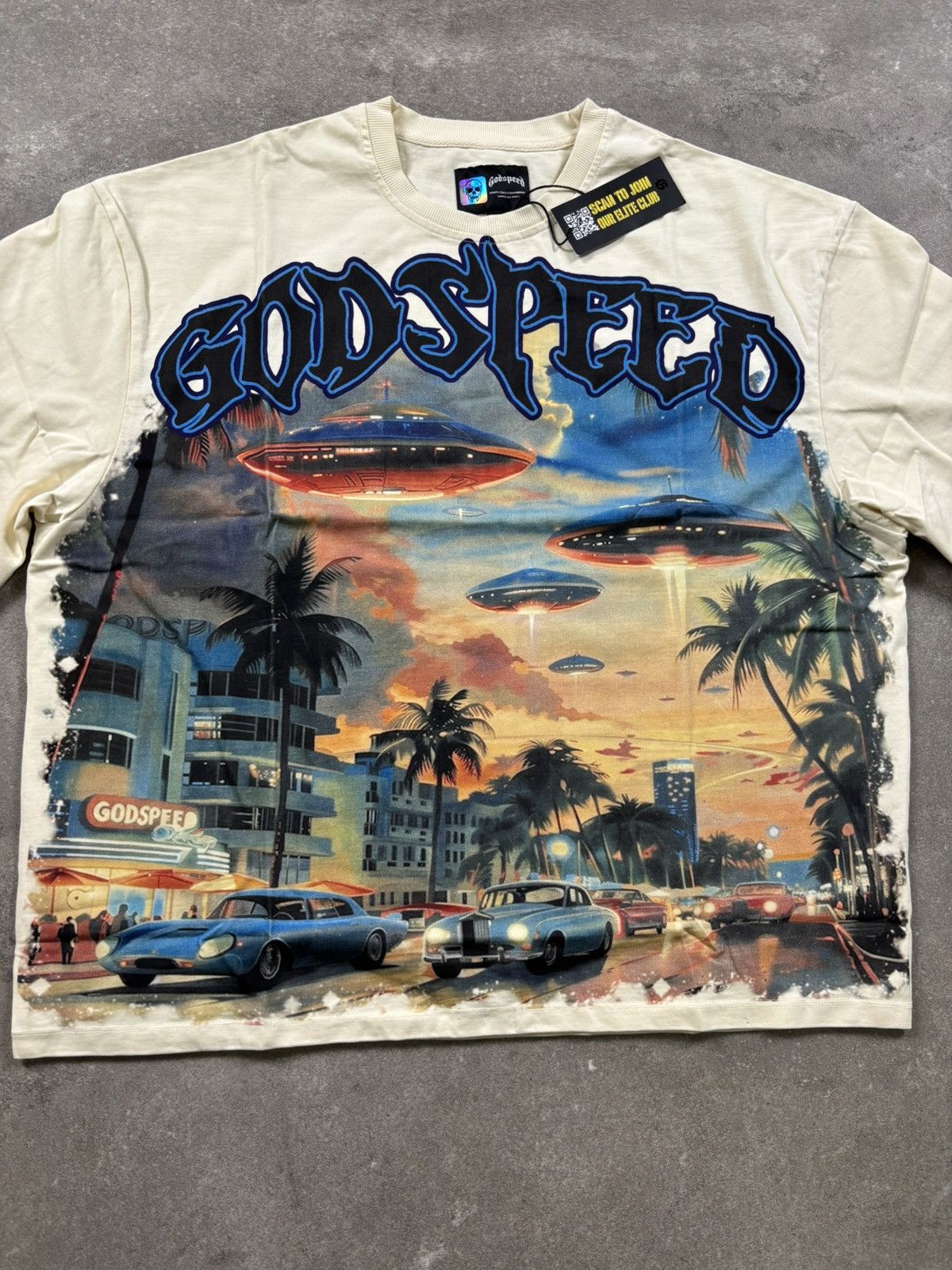 Godspeed Godspeed Miami UFO Shirt, Cream Size US M / EU 48-50 / 2 - 2 Thumbnail