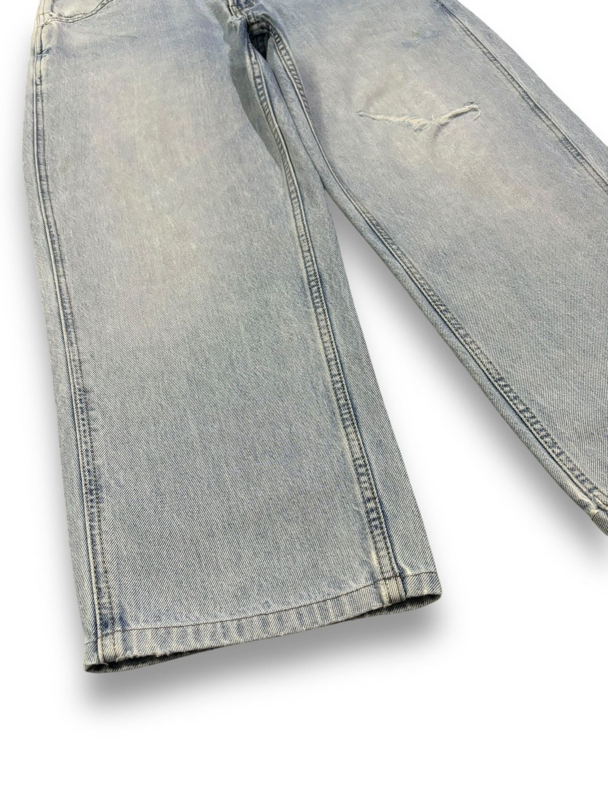 Lemaire × Uniqlo Vintage Lemaire x Uniqlo Baggy Tapered Distressed Jeans Size US 34 / EU 50 - 9 Thumbnail