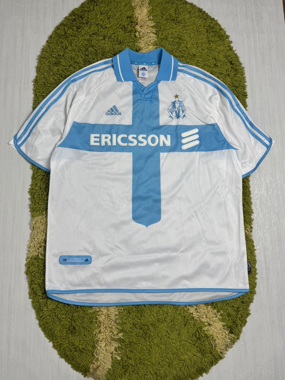 Vintage OLYMPIQUE MARSEILLE 2000/2001 ADIDAS JERSEY VINTAGE Size US XL / EU 56 / 4 - 1 Thumbnail