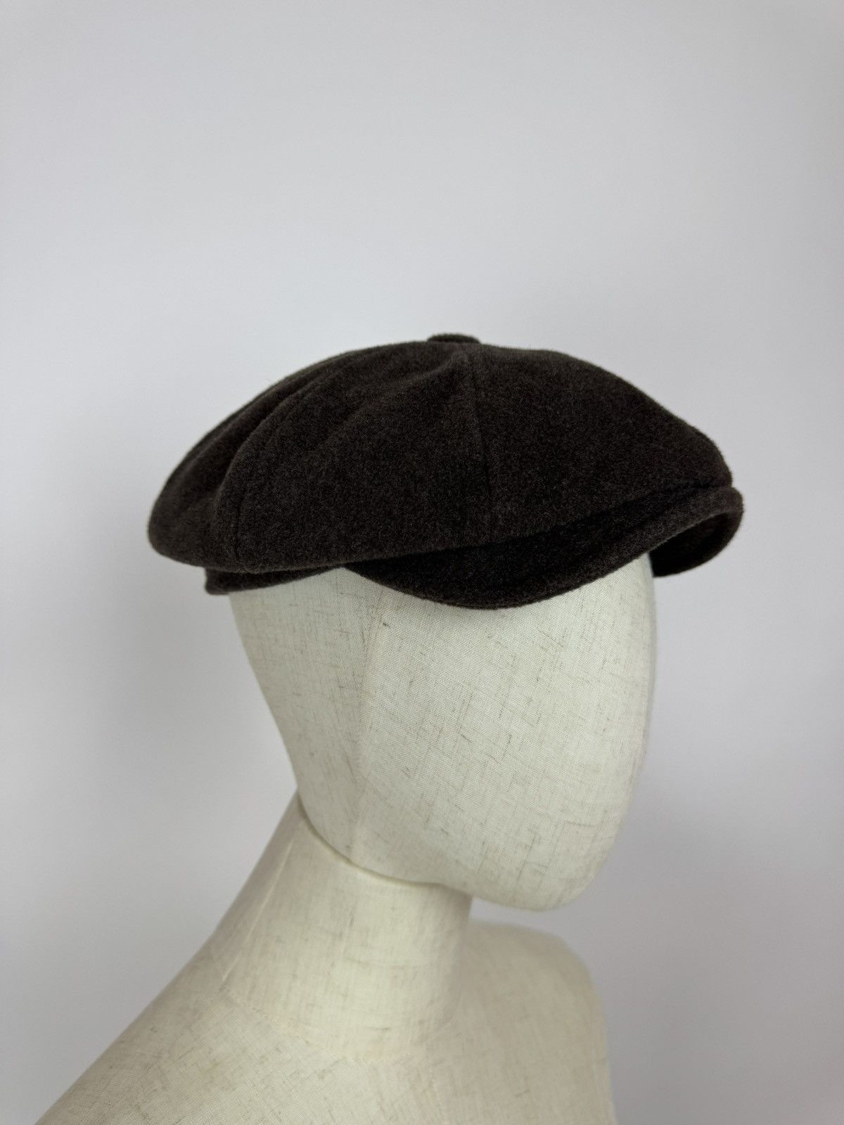 Designer × Handmade MAYSER Bakerboy Hat Brown Wool British Peaky Blinders Cap 55 Size ONE SIZE - 1 Thumbnail
