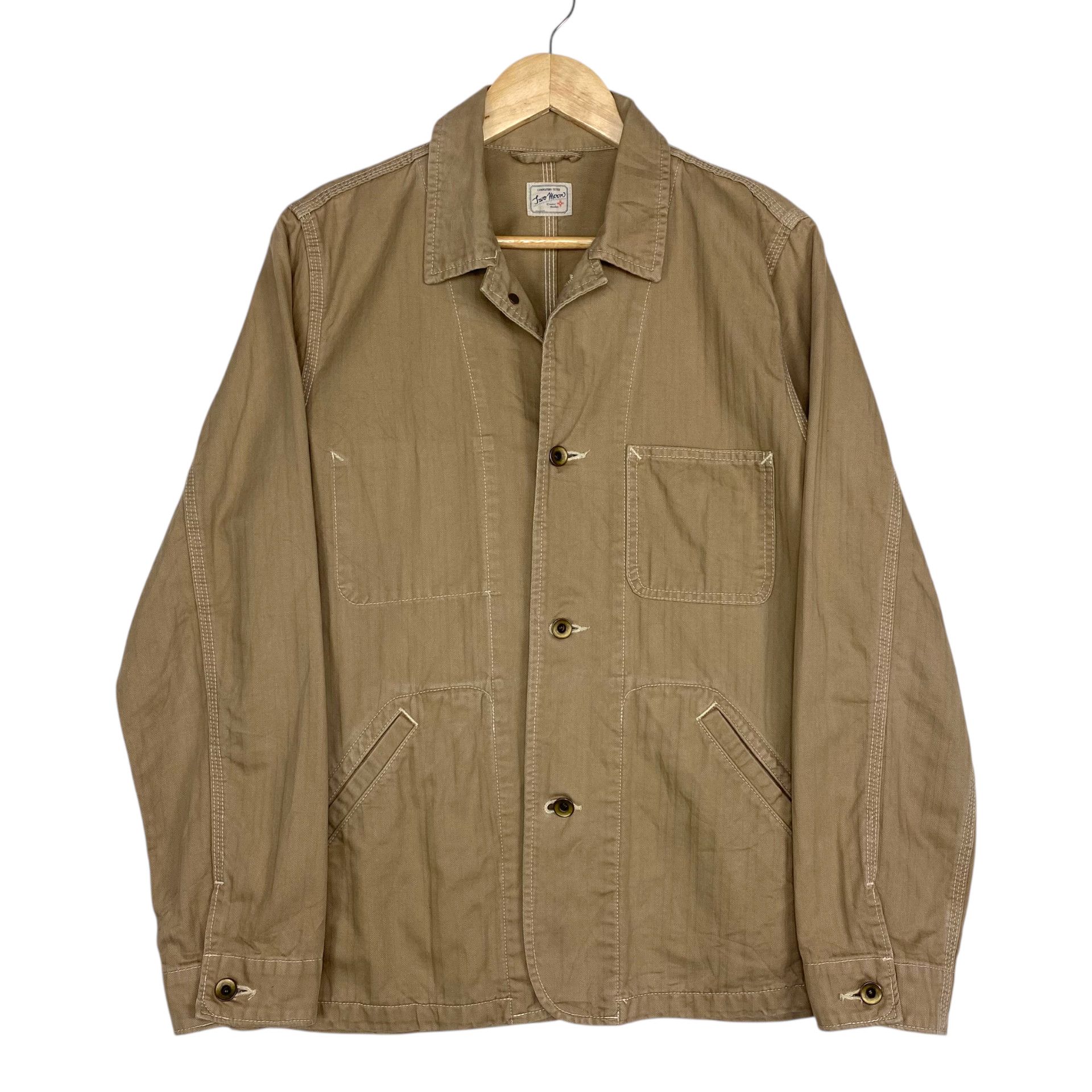 Sugar Cane 💥TWO MOON JAPAN FRENCH CHORE JACKET Size US M / EU 48-50 / 2 - 2 Thumbnail