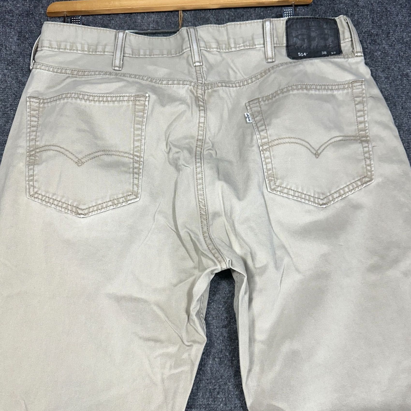 Levi's Levi's 514 Jeans Mens 38 Beige Cotton Straight Leg Pockets Size US 38 / EU 54 - 6 Thumbnail