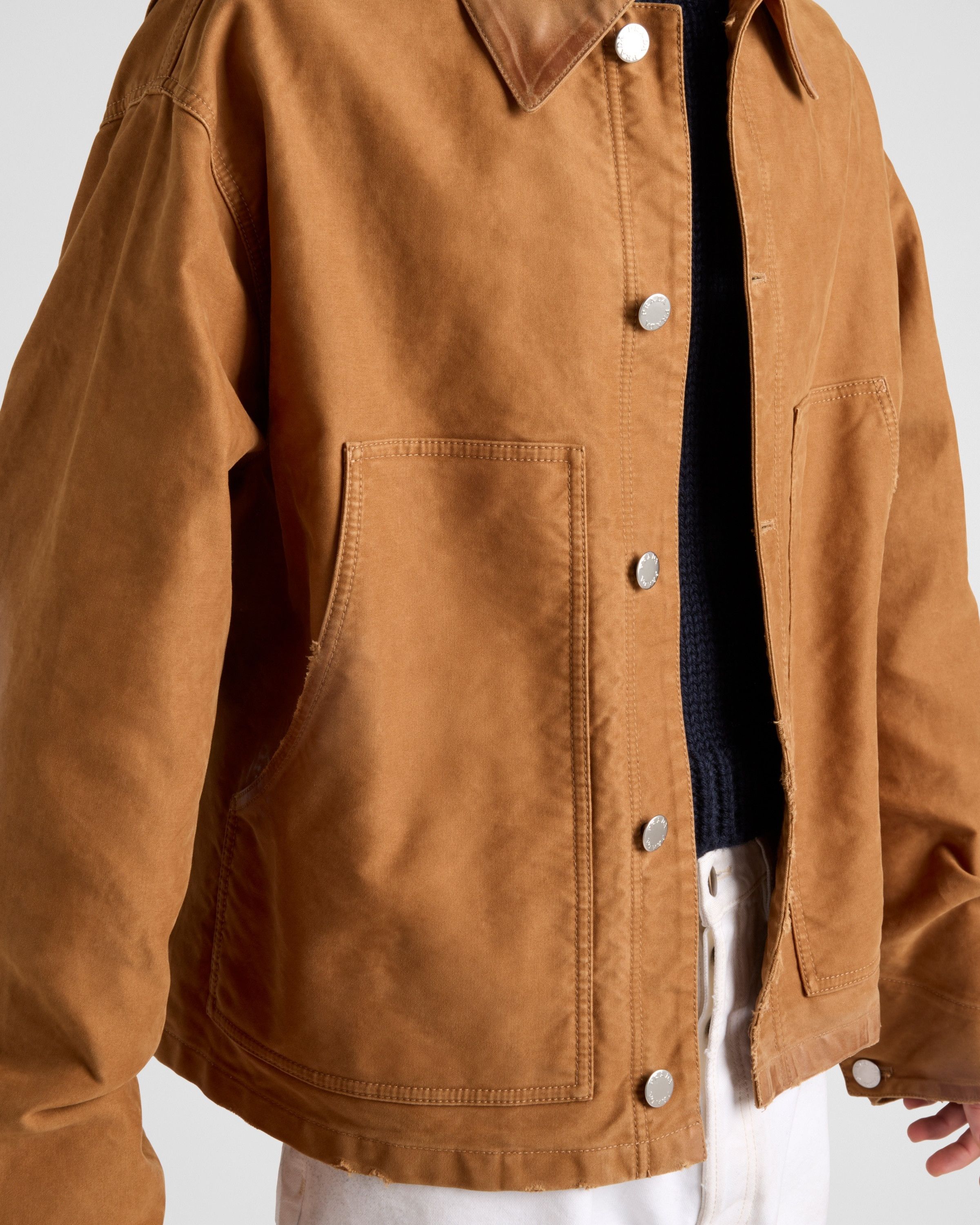 Prada o1la1rc1a0925 Moleskin Blouson Jacket in Brown Size US M / EU 48-50 / 2 - 3 Thumbnail
