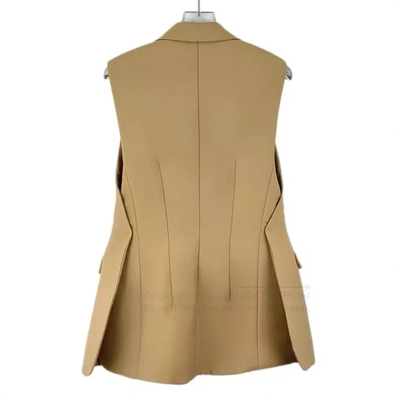 Hermes Hermes Yellow wool lapel sleeveless vest Size XS / US 0-2 / IT 36-38 - 2 Thumbnail