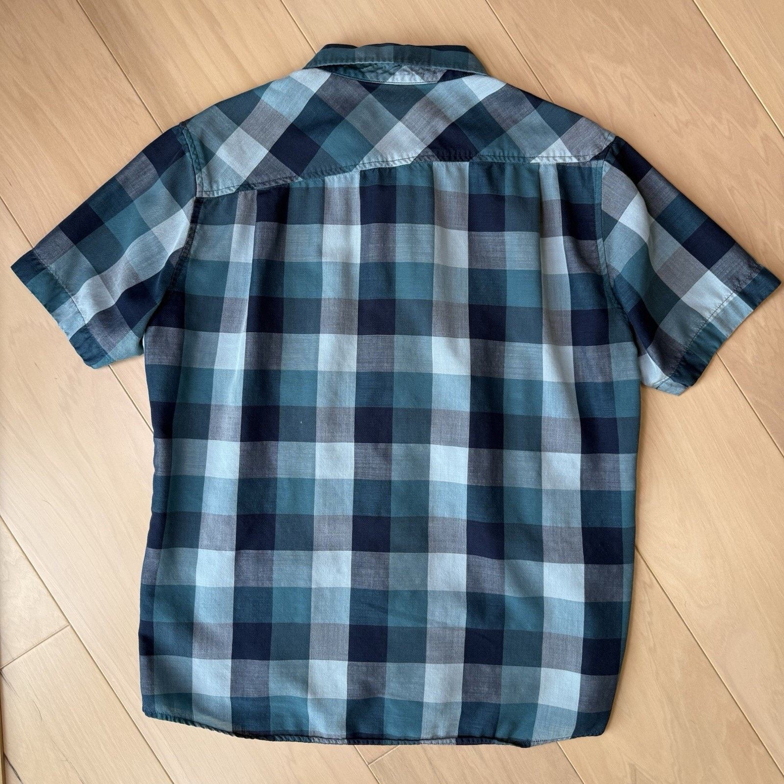 ORTOVOX Ortovox Short Sleeve Shirt Medium Blue Check Wool Blend Size US M / EU 48-50 / 2 - 9 Thumbnail