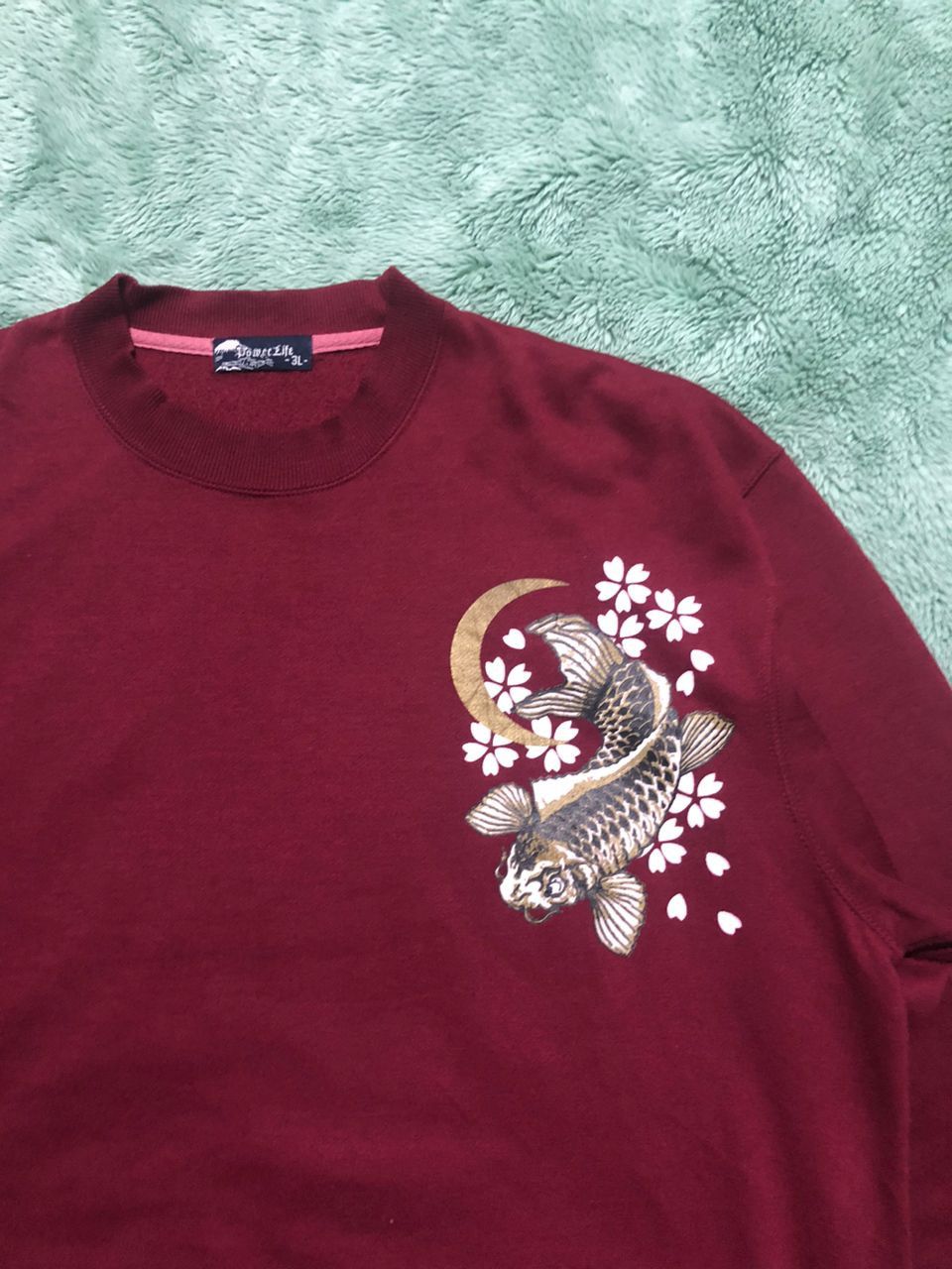 Japanese Brand JAPANESE SUKAJAN KOI FISH SAKURA CREWNECK SWEATSHIRT Size US XL / EU 56 / 4 - 3 Thumbnail