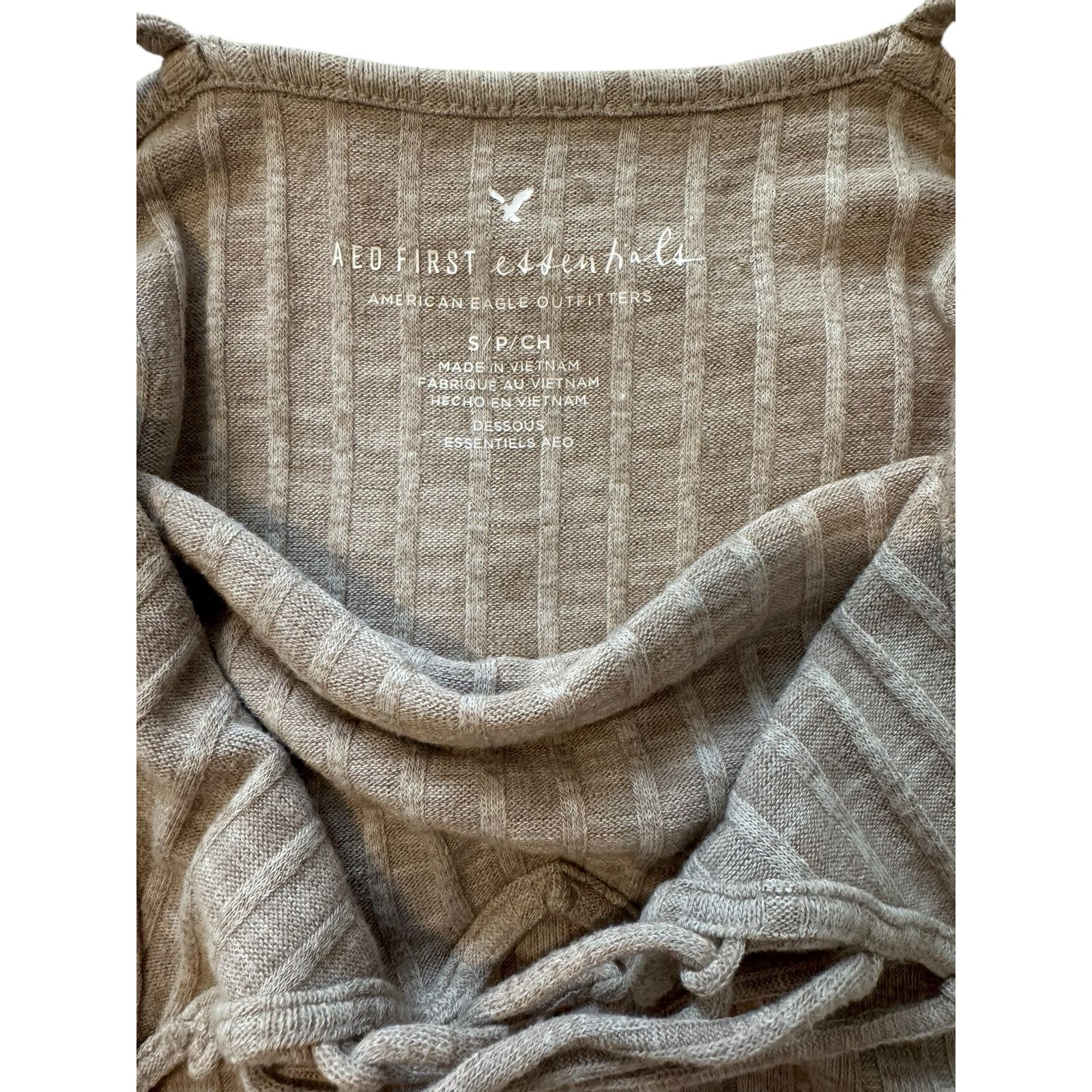 American Eagle Outfitters American Eagle Small Ribbed Knit Criss Cross Front Tank Top Size S / US 4 / IT 40 - 3 Thumbnail