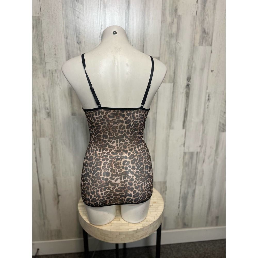 Other Leopard Mesh Slip Dress Women’s Size L – Sheer Stretch Cami Size L / US 10 / IT 46 - 3 Thumbnail