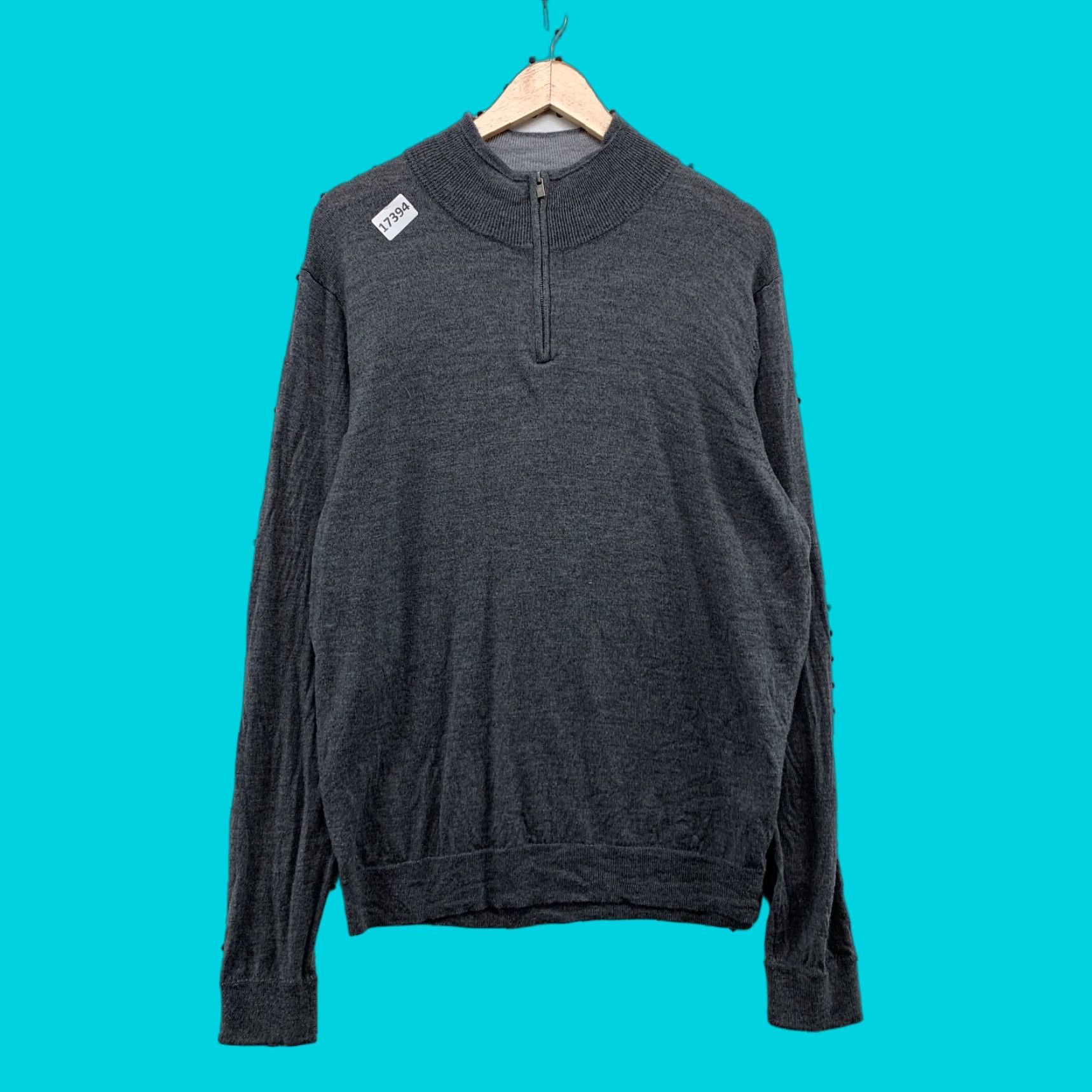 Nordstrom VINTAGE Nordstrom 100% Wool Sweater 1/4 Zip Pullover Mens XL Gray Lightweight Wool Dress Knit Pullover Mens XL Gray Size US XL / EU 56 / 4 - 1 Thumbnail