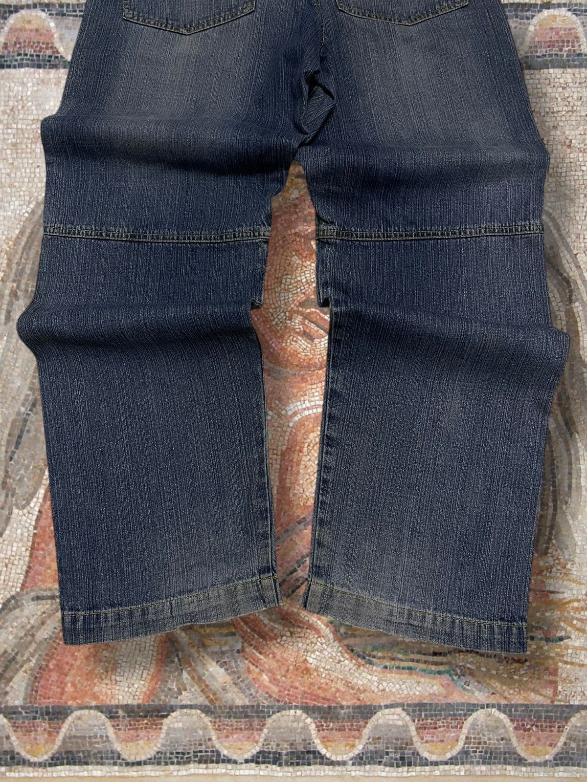 Japanese Brand Vintage 1990s Japan Designer Transer Double Knee Baggy Denim Size US 28 / EU 44 - 10 Thumbnail