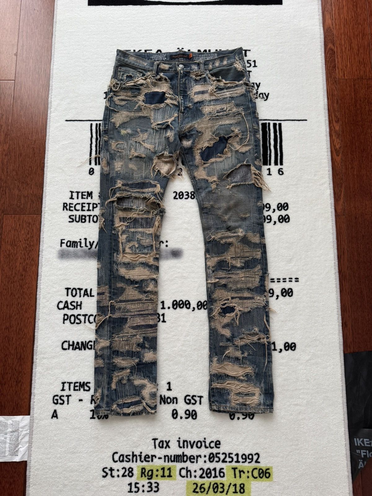 Undercover AW05 “Arts & Crafts” 85 Distressed Denim Size US 31 - 4 Thumbnail