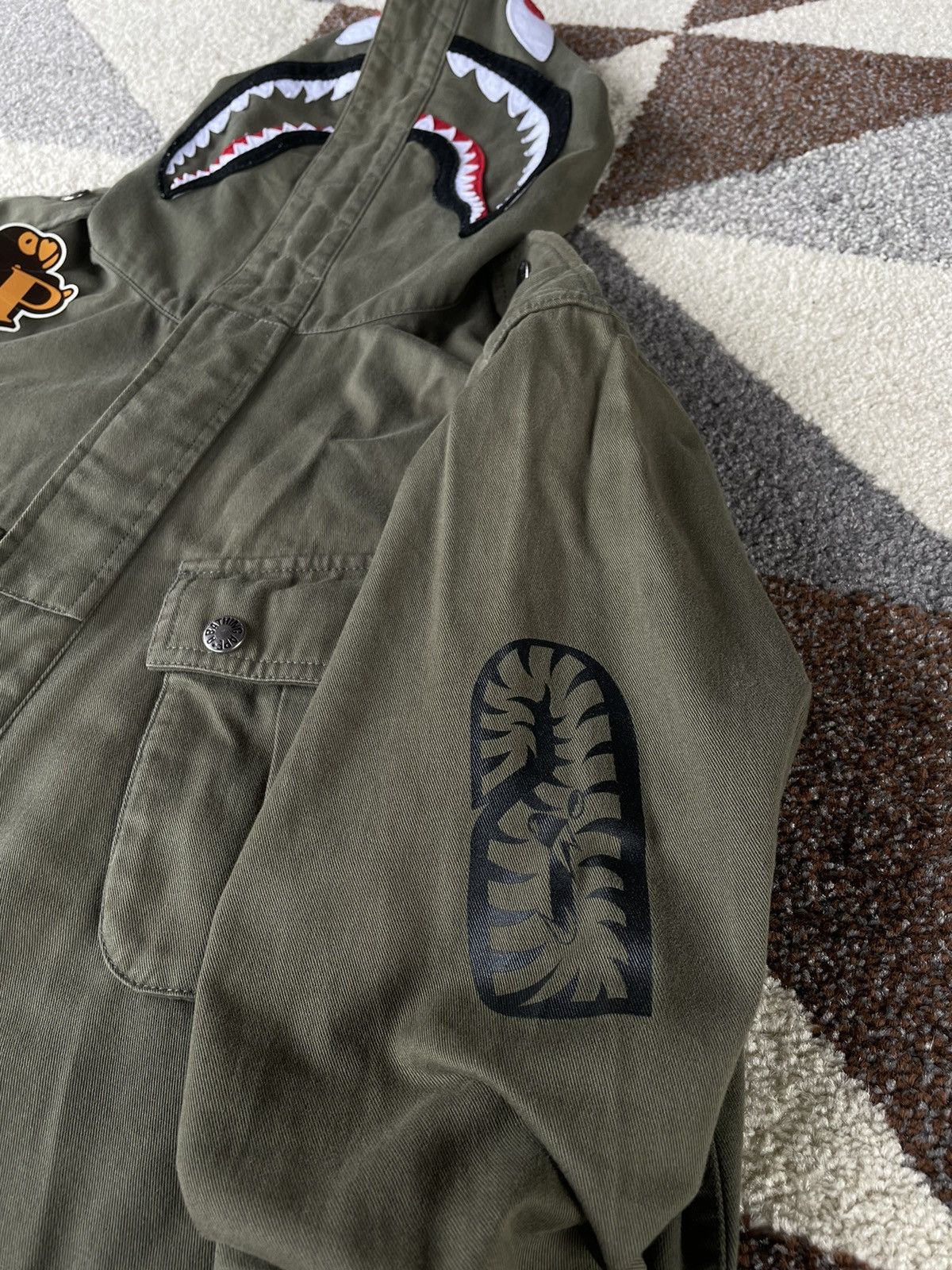 Bape Bape Military Shark Parachute Jacket Size US XL / EU 56 / 4 - 6 Thumbnail