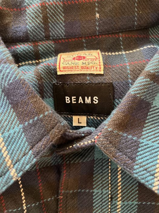 Sugar Cane Sugar Cane + Beams Indigo Flannel | Grailed